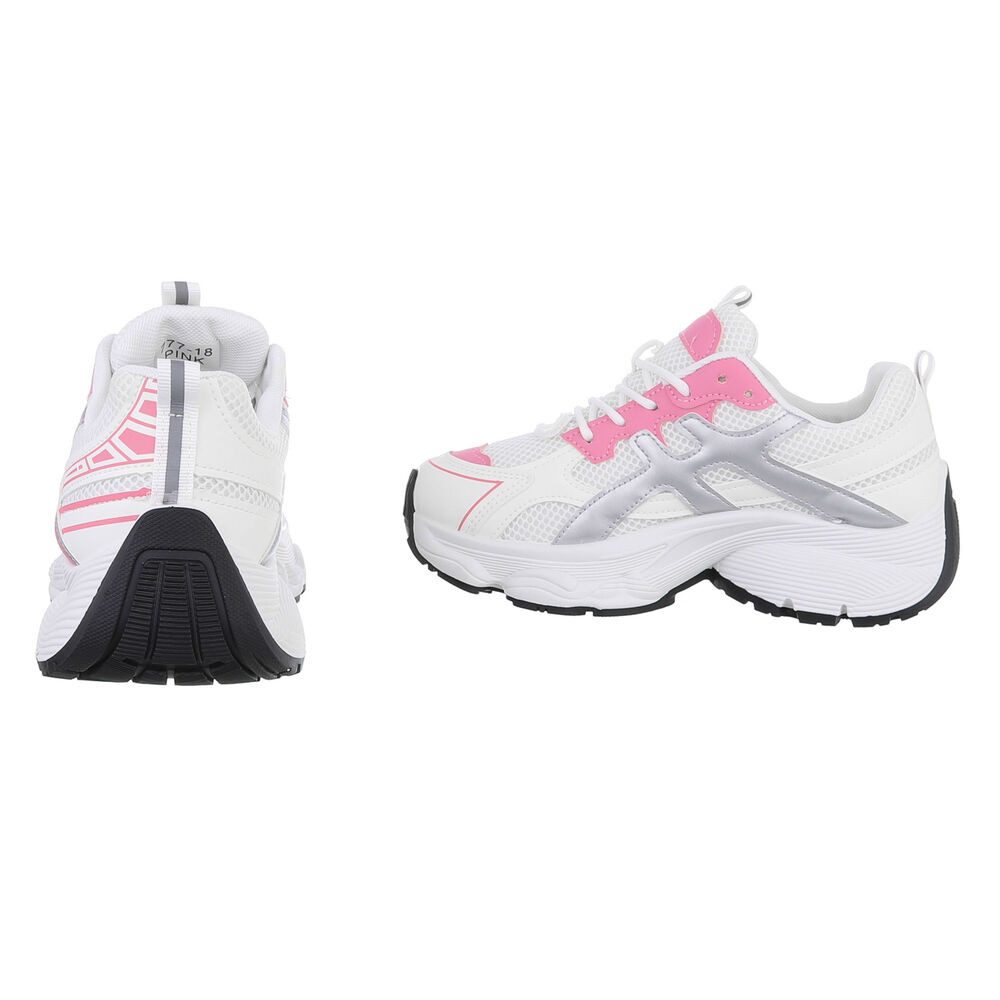 Ital-Design Damen Low-Top Freizeit Sneaker (88519502) Flach Sneakers Low in Weiß