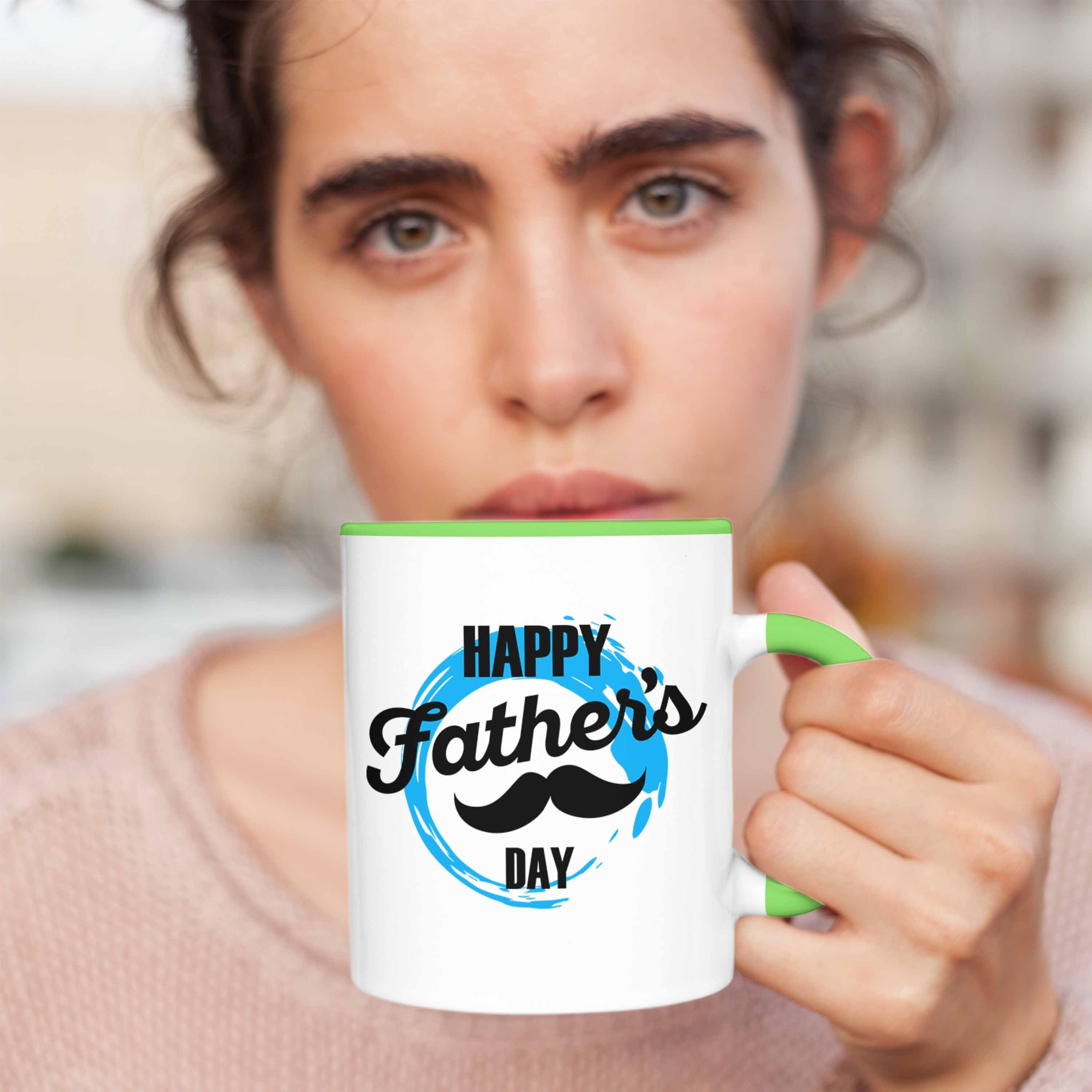 Trendation Tasse Tasse Papa Grün Day Vatertag Happy für den Geschenk Father's für