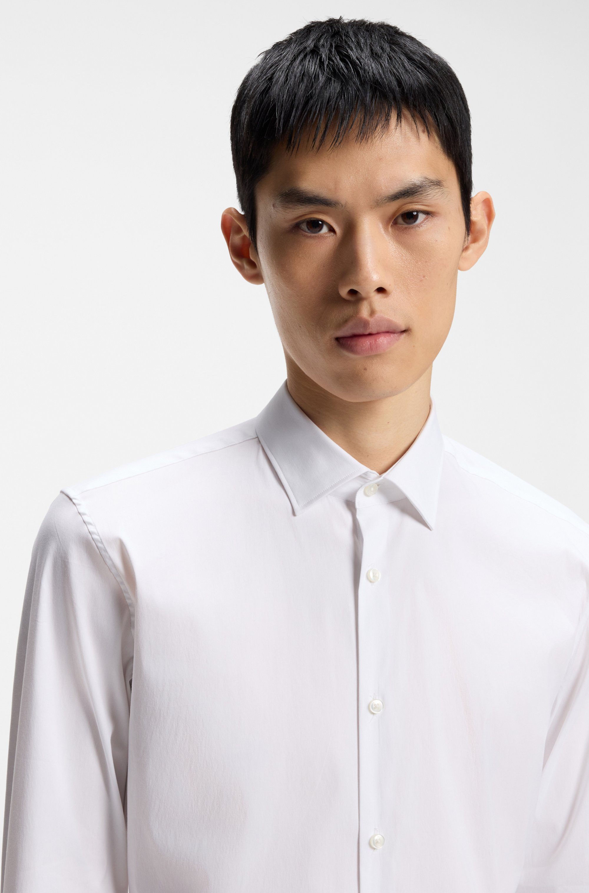 HUGO Businesshemd Kenno Kentkragen, Slim Fit, Baumwoll-Mix