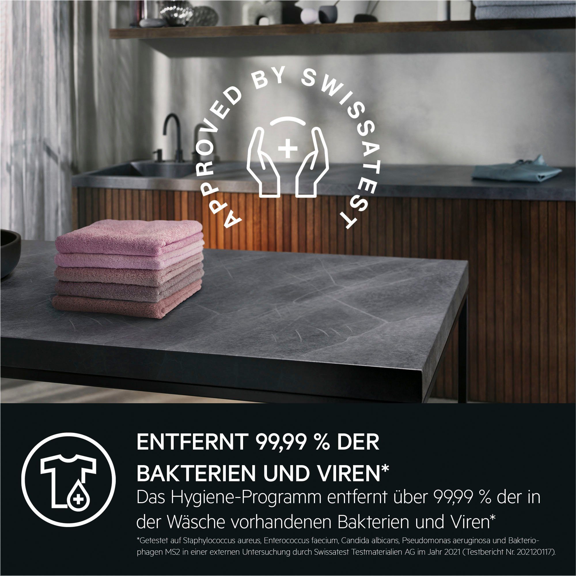 AEG Waschmaschine 6000 ProSense® LR6A648, 8 kg, 1400 U/min, Hygiene-Programm mit Dampf: Entfernt zuverlässig Viren und Bakterien – Bild 5 von 5