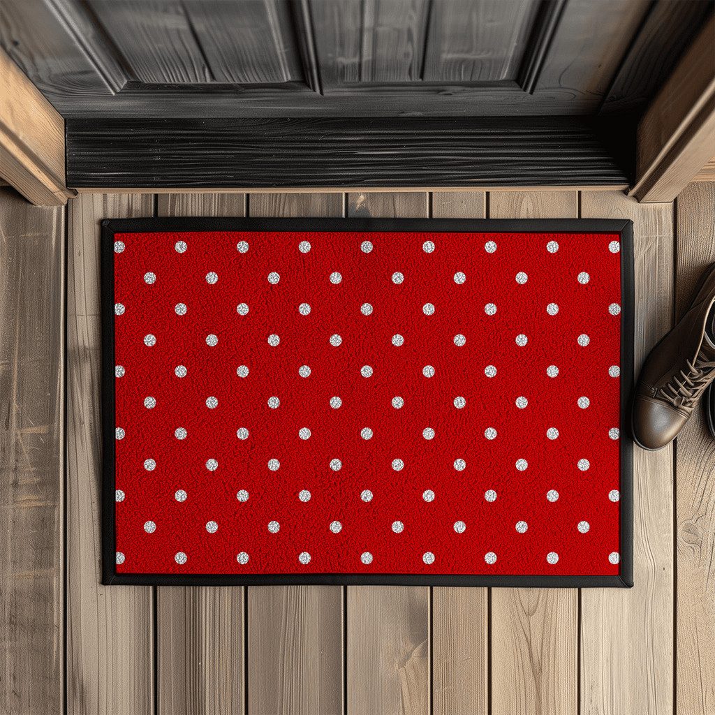 Alltagszauber Fußmatte POLKA DOT rot oder blau mit weißen Punkten - 3 Größe günstig online kaufen