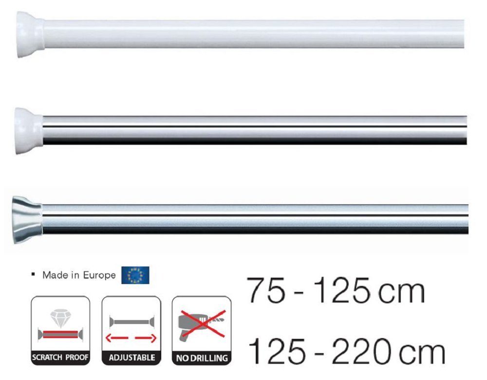 spirella Duschvorhangstange MAGIC, ausziehbar, geklemmt, zum günstig online kaufen