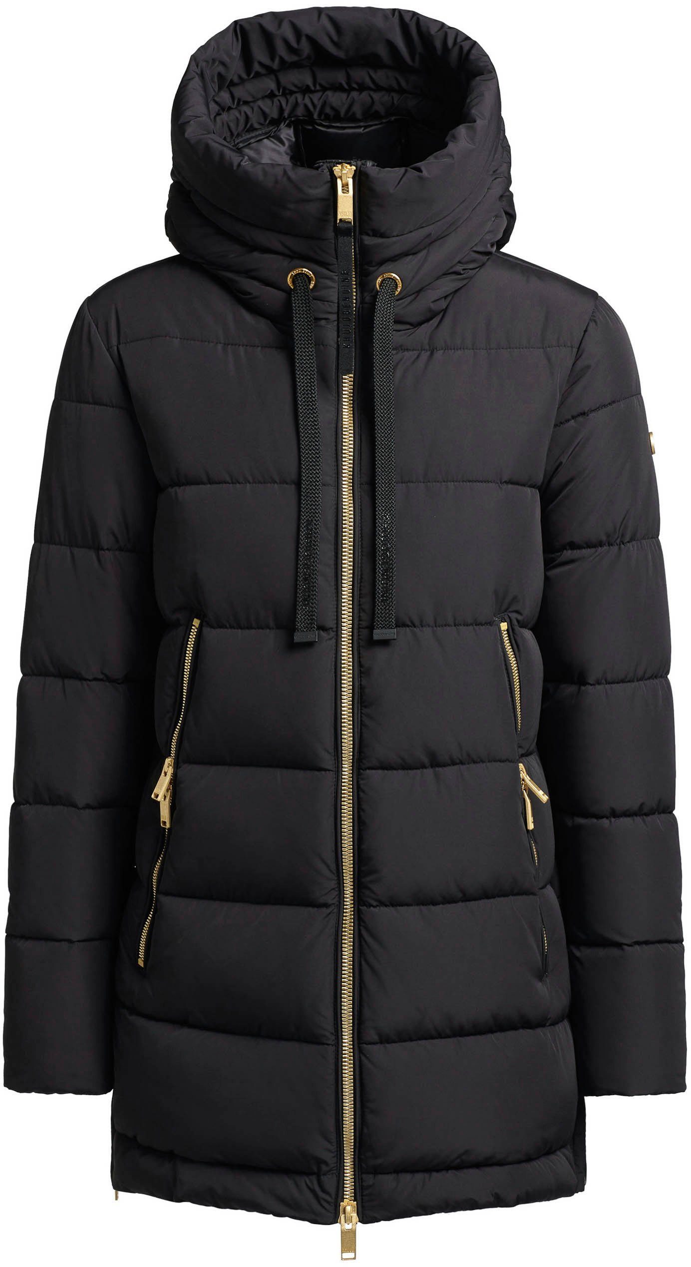 MELEN Kapuze Steppjacke mit Kordelzug black und khujo