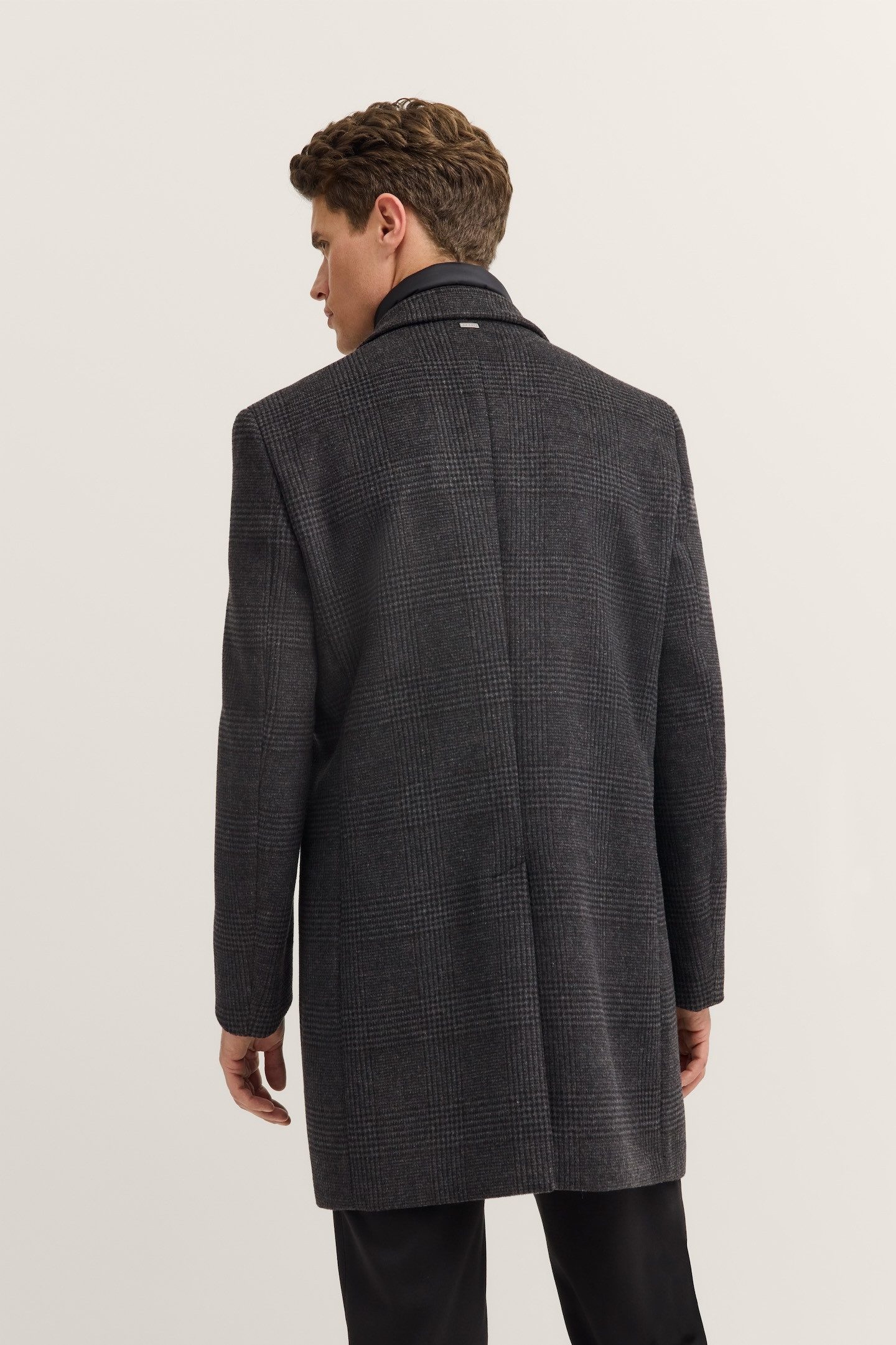 bugatti Kurzmantel Flexcity Stretch mit Glencheck-Karo und Westen-Einsatz günstig online kaufen