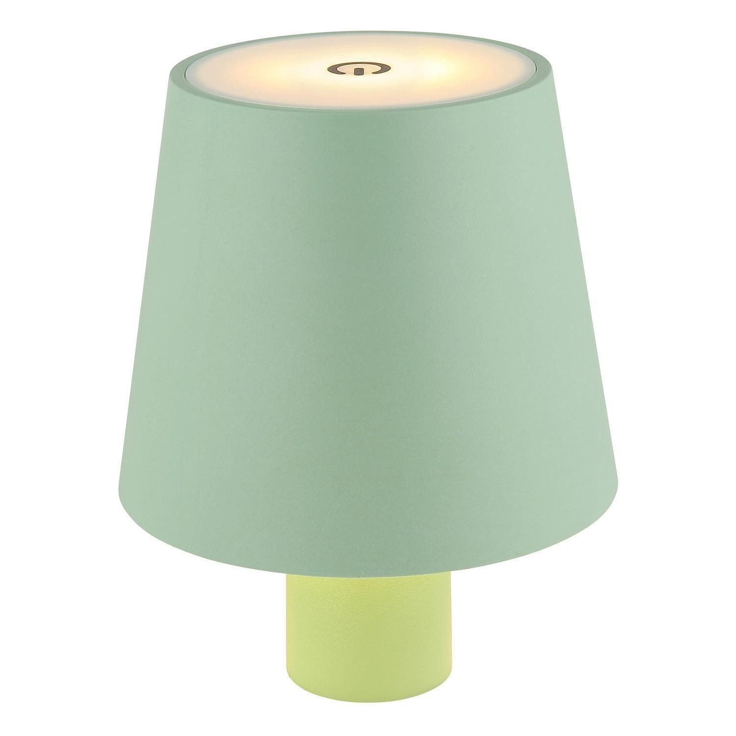 GLOBO LIGHTING Lampenschirm VANNIE, H 13 cm, Mintgrün, Metall, Touchsensor, USB-Port, Dimmbar, aufsteckbar auf Glasflaschenköpfe