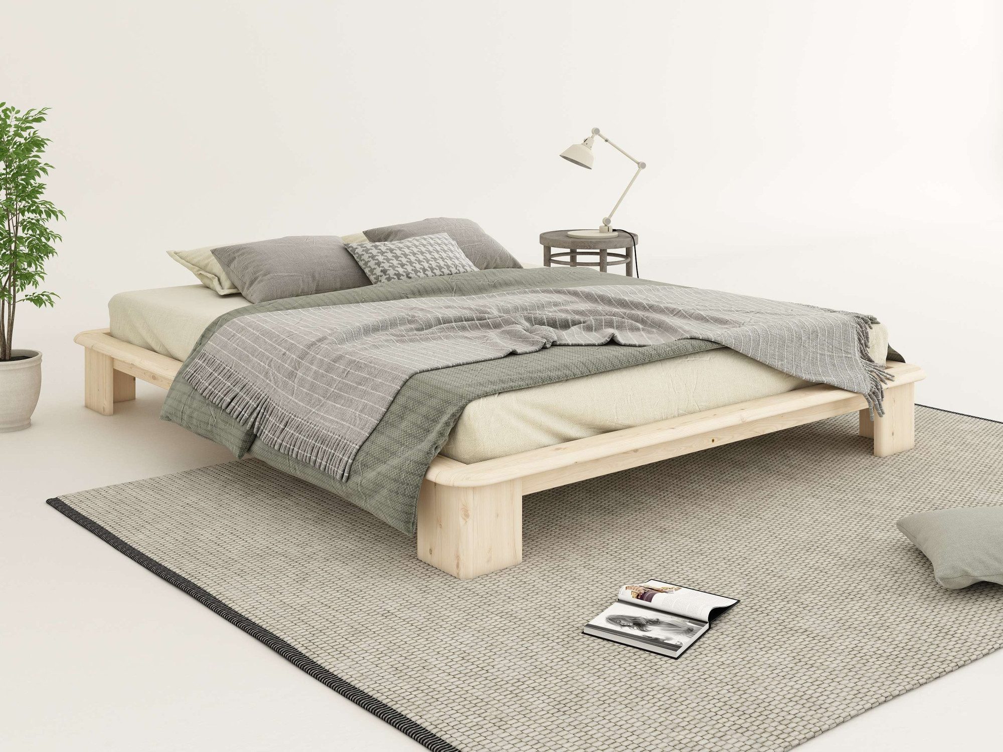 OTTO home Futonbett Peregrin, Bett, Bettgestell, Massivholzbett, inklusive Lattenrost, aus massiver Kiefer, FSC®