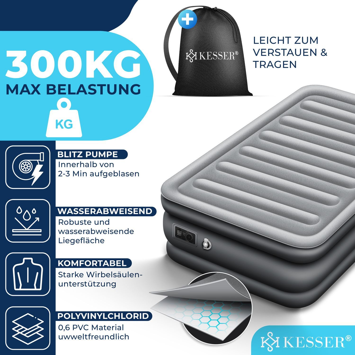 KESSER Luftbett, Aufblasbare Matratze Luftbett eingebauter günstig online kaufen