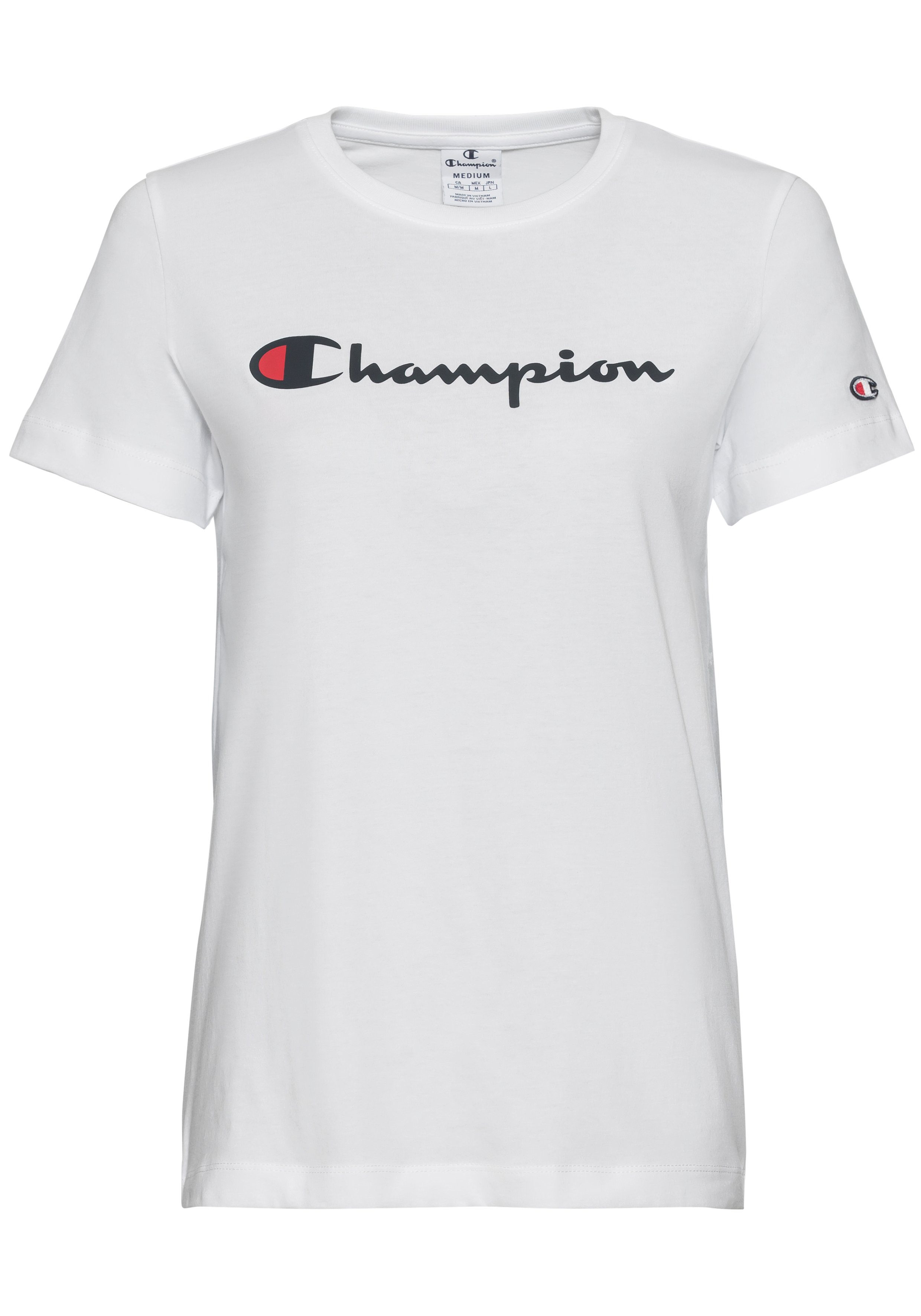 Champion T-Shirt Icons Crewneck T-Shirt Large Logo weiß