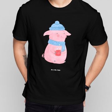 Mr. & Mrs. Panda T-Shirt Schweinchen Glühwein - Schwarz - Geschenk, Weihnachten, Weihnachtsmar (1-tlg)