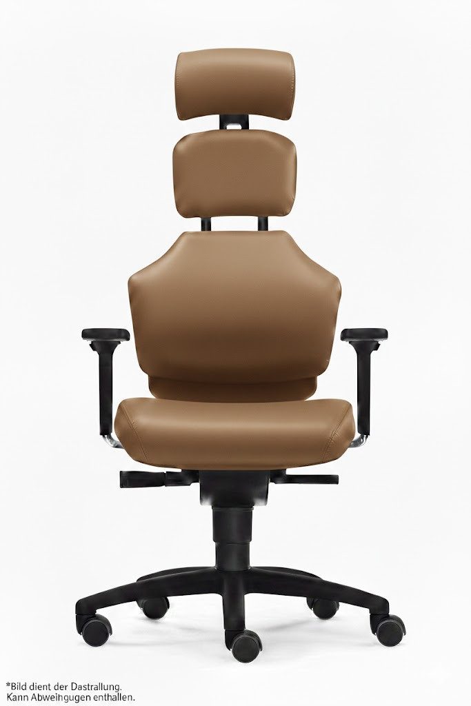 SITWELL STEIFENSAND AG Bürostuhl Gesundheitsdrehstuhl mit Ortho-Sacral-Rückenlehne, Ortho-Sacral Rückenlehne, 2D-Armlehnen, Lordosenstütze, bis 120kg