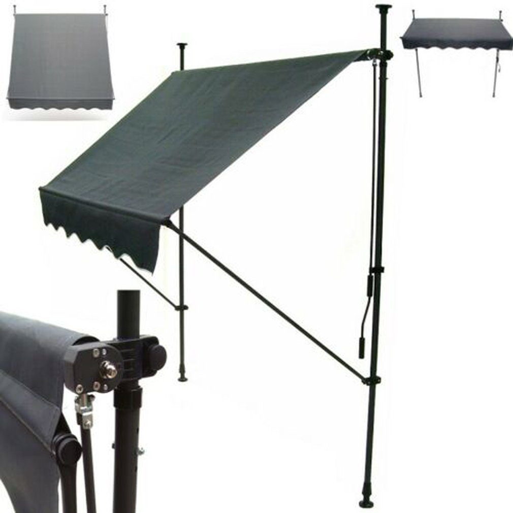 Apex Markise Markise Klemmmarkise 150cm Balkonmarkise Sonnenschutz Handkurbel