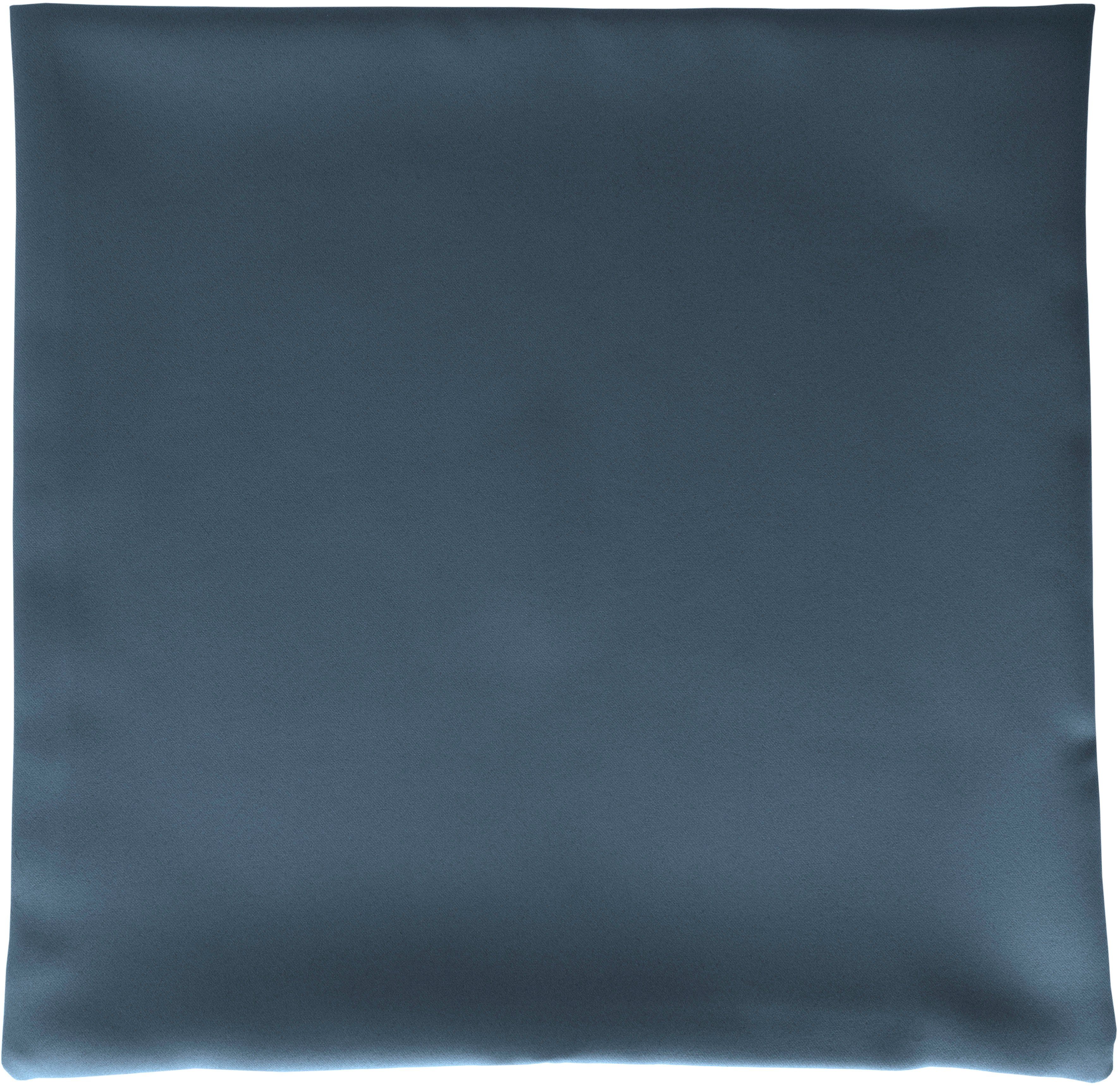 VHG Dekokissen Leon, unifarben 2 Füllung, Kissenhülle Stück, graublau ohne Reißverschluss