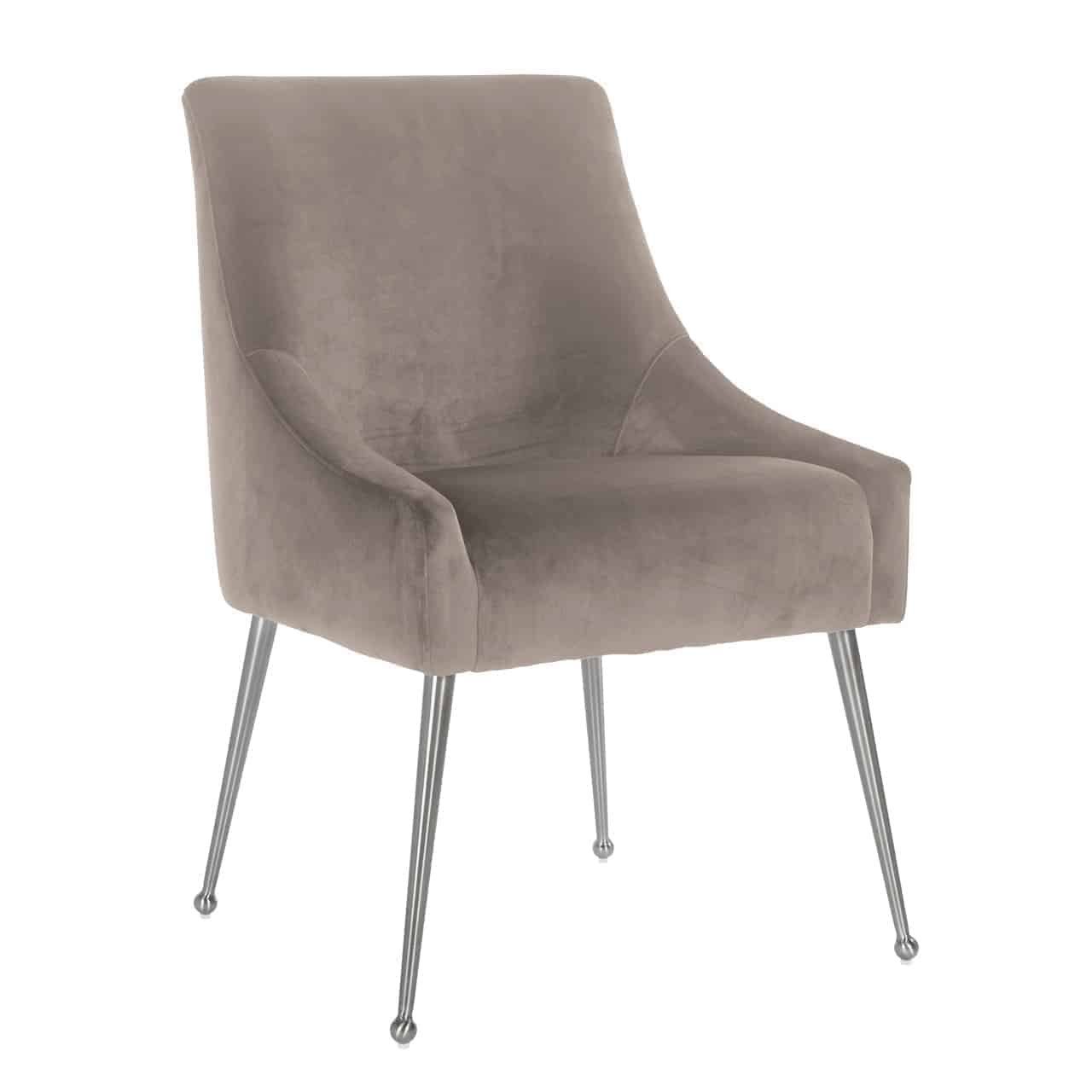 Richmond Interiors Stuhl Inde Indy Stone velvet/ silber Stuhl