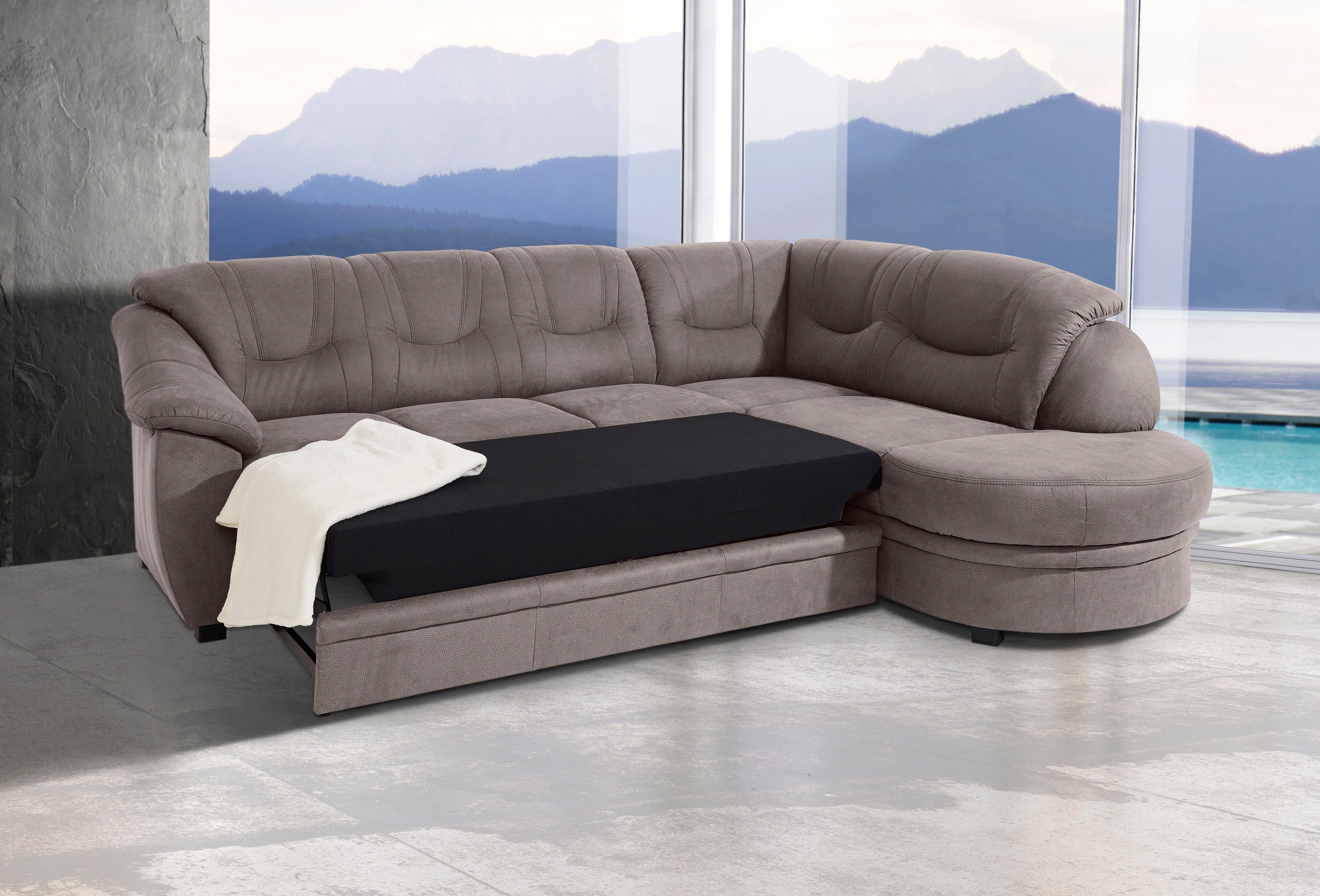 sit&more Ecksofa "Mailand L-Form, B: 250 cm" optional Bettfunktion günstig online kaufen