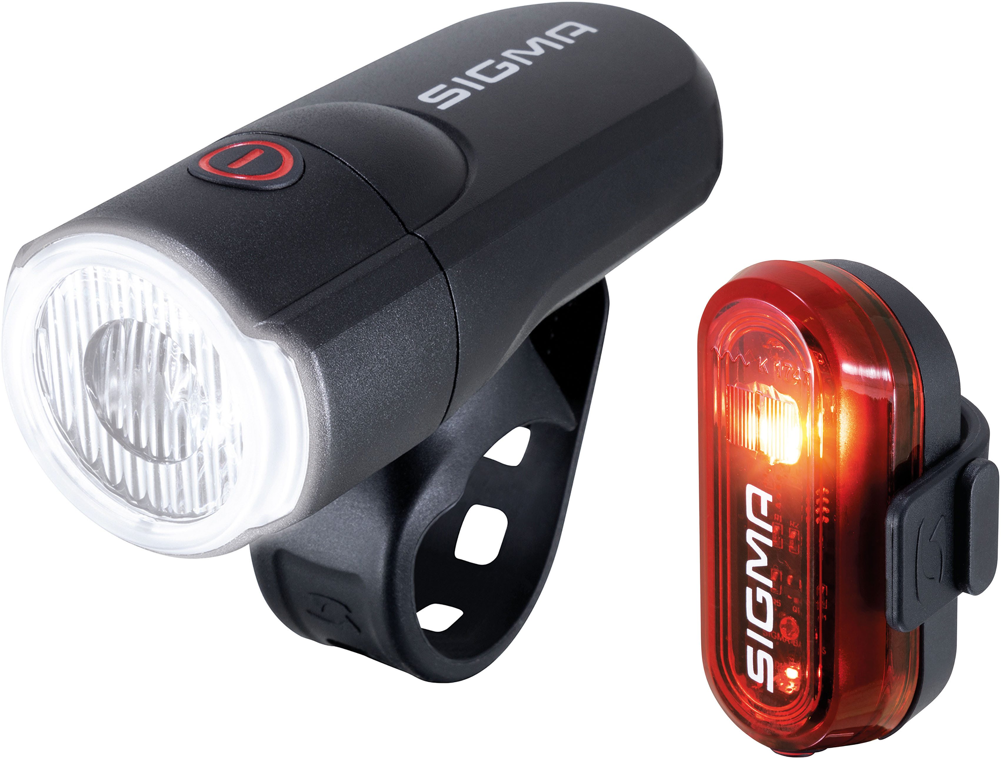 Fahrradbeleuchtung Aura 30 Frontlicht und Curve Rücklicht Beleuchtungsset