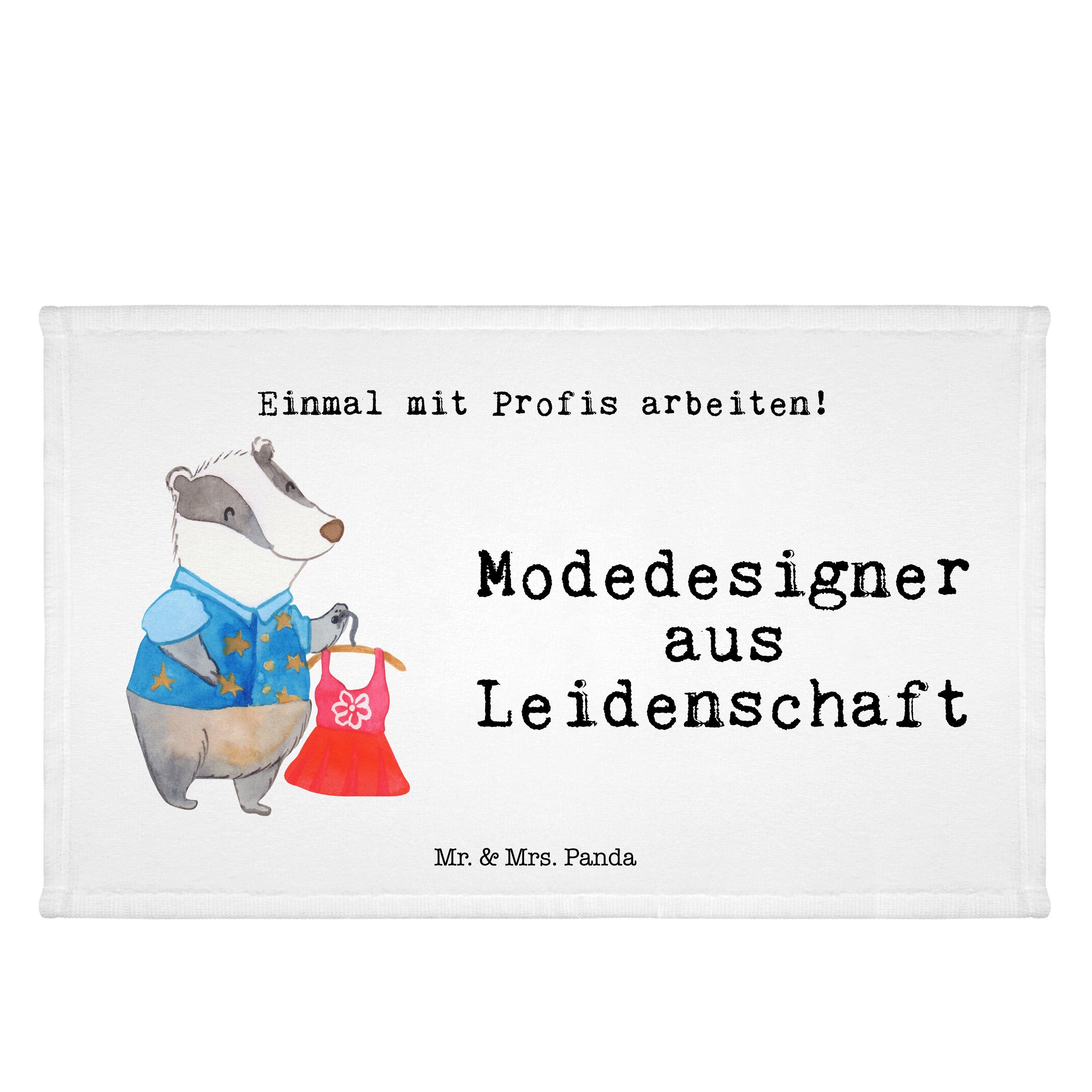 Mr. & Mrs. Panda Handtuch Modedesigner aus Leidenschaft - Weiß - Geschenk, Modeschöpfer, Kolleg, (1-St)