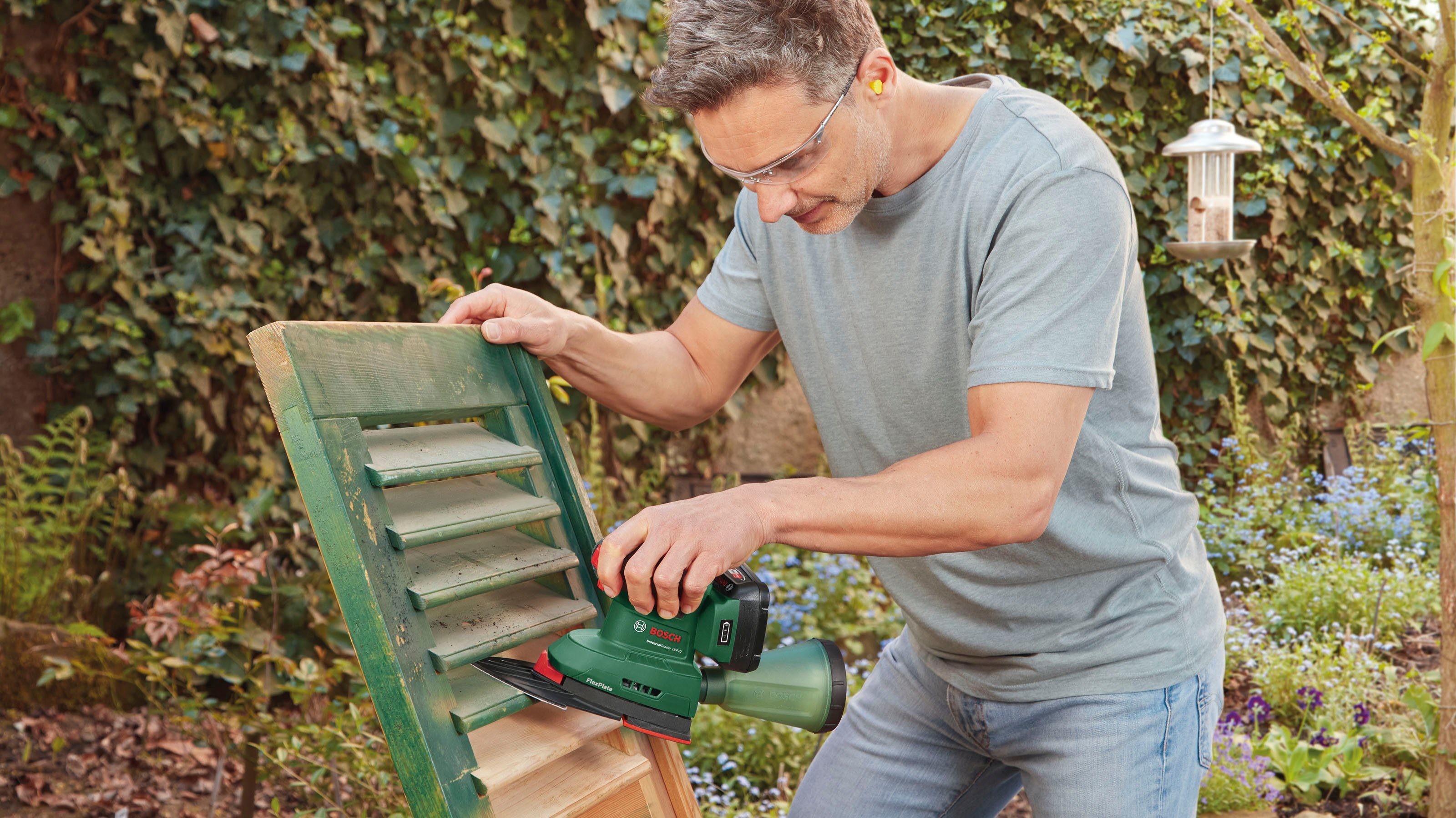 Bosch Home & Garden Akku-Multischleifer UniversalSander 18V-10 - solo, ohne Akku und Ladegerät – Bild 4 von 5
