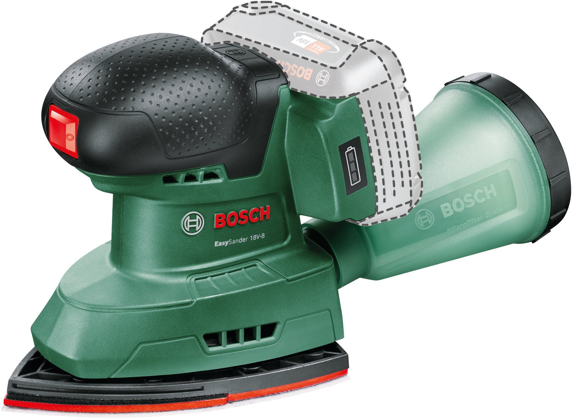 Bosch Home & Garden Akku-Multischleifer EasySander 18V-8 - solo, ohne Akku und Ladegerät