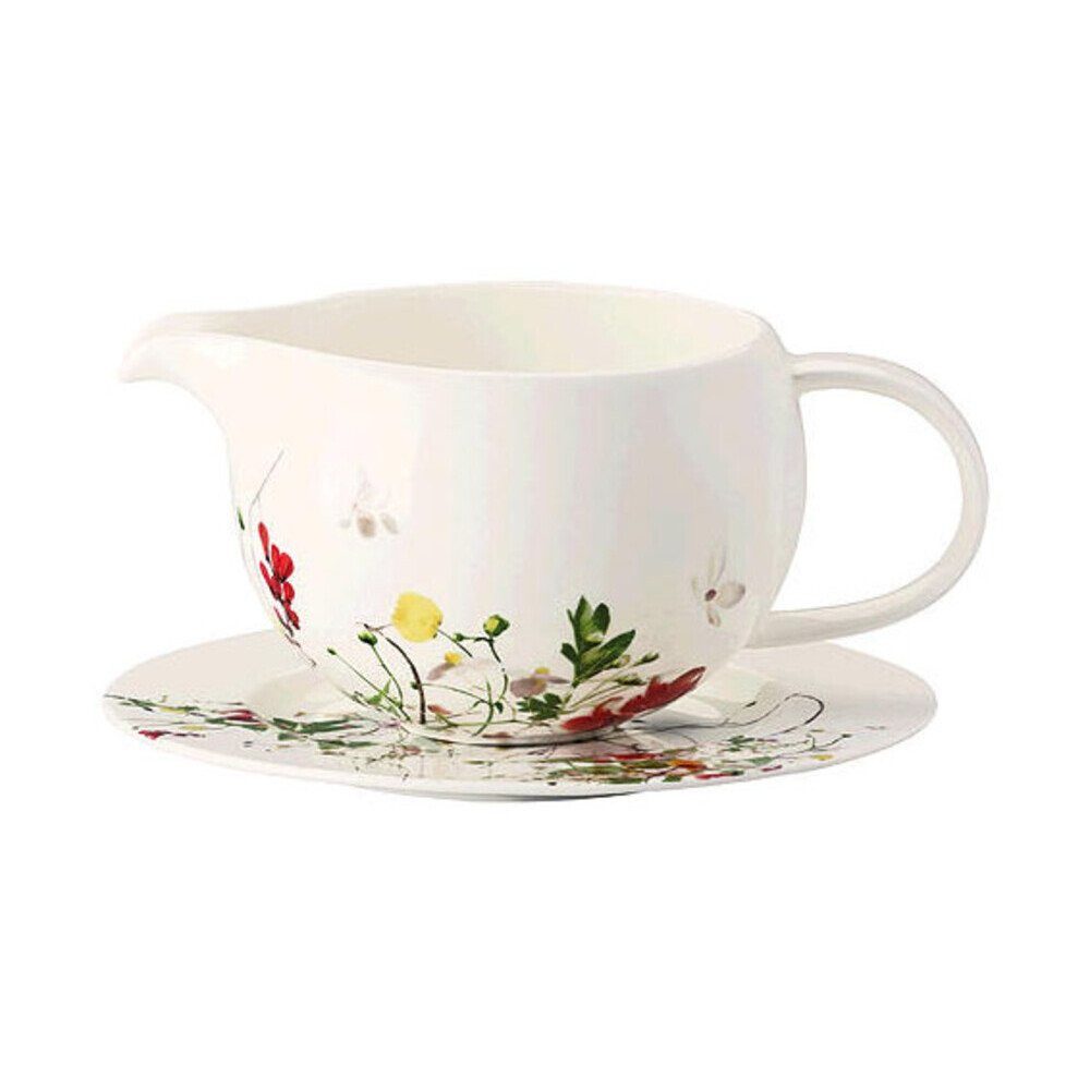Rosenthal Sauciere Sauciere 2-tlg. Brillance Fleurs Sauvages, Bone China, (Set, 2-tlg), Sauciere, 0,55 l, Bone China, mehrfarbig