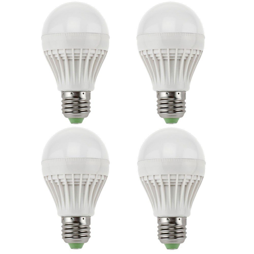 etc-shop LED-Leuchtmittel, 4er Set Sockel 350 SMD-LED lm E27 Watt 3000 warmweiß 5 Leuchtmittel