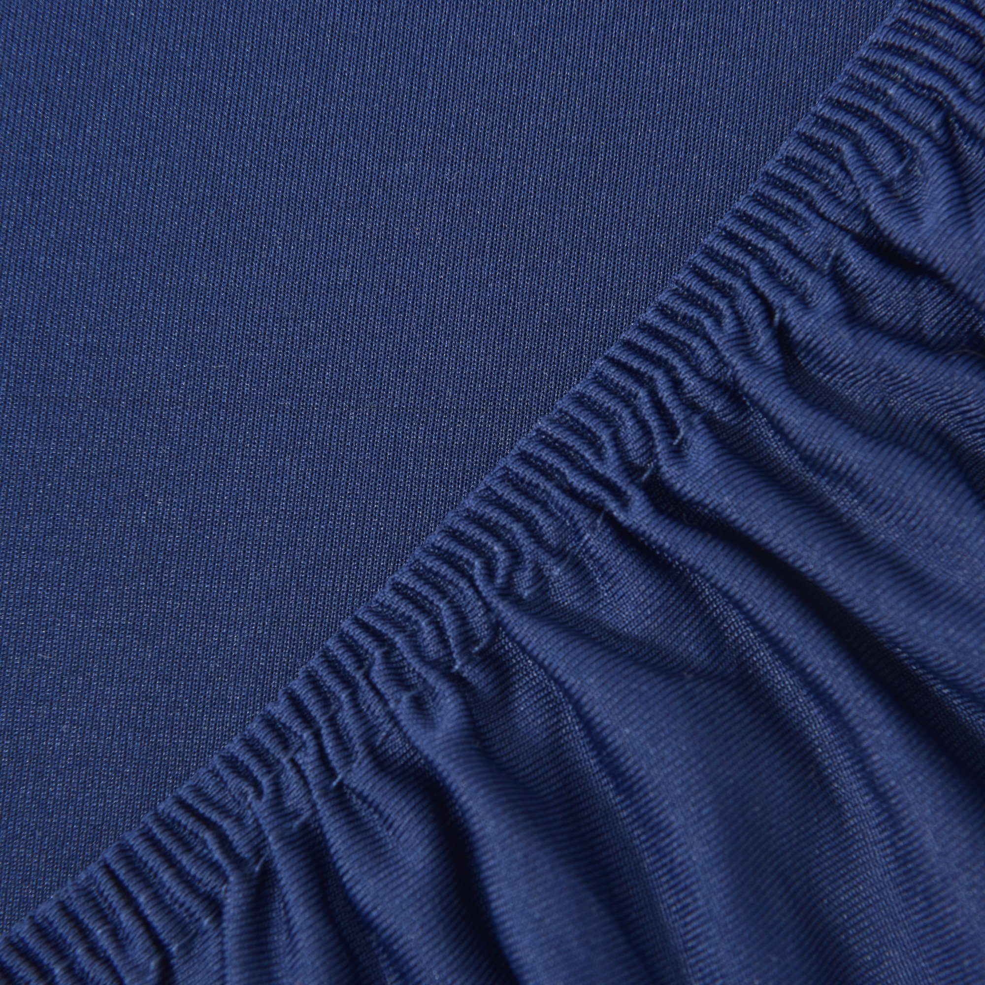 NatureMark Spannbettlaken Jersey Spannbetttuch, 100% Baumwolle, Gummizug: rundum, (2 Stück), Kinder Spannbetttuch, für Baby-/Kinderbett, 70x140 cm, Navy blau – Bild 3 von 4