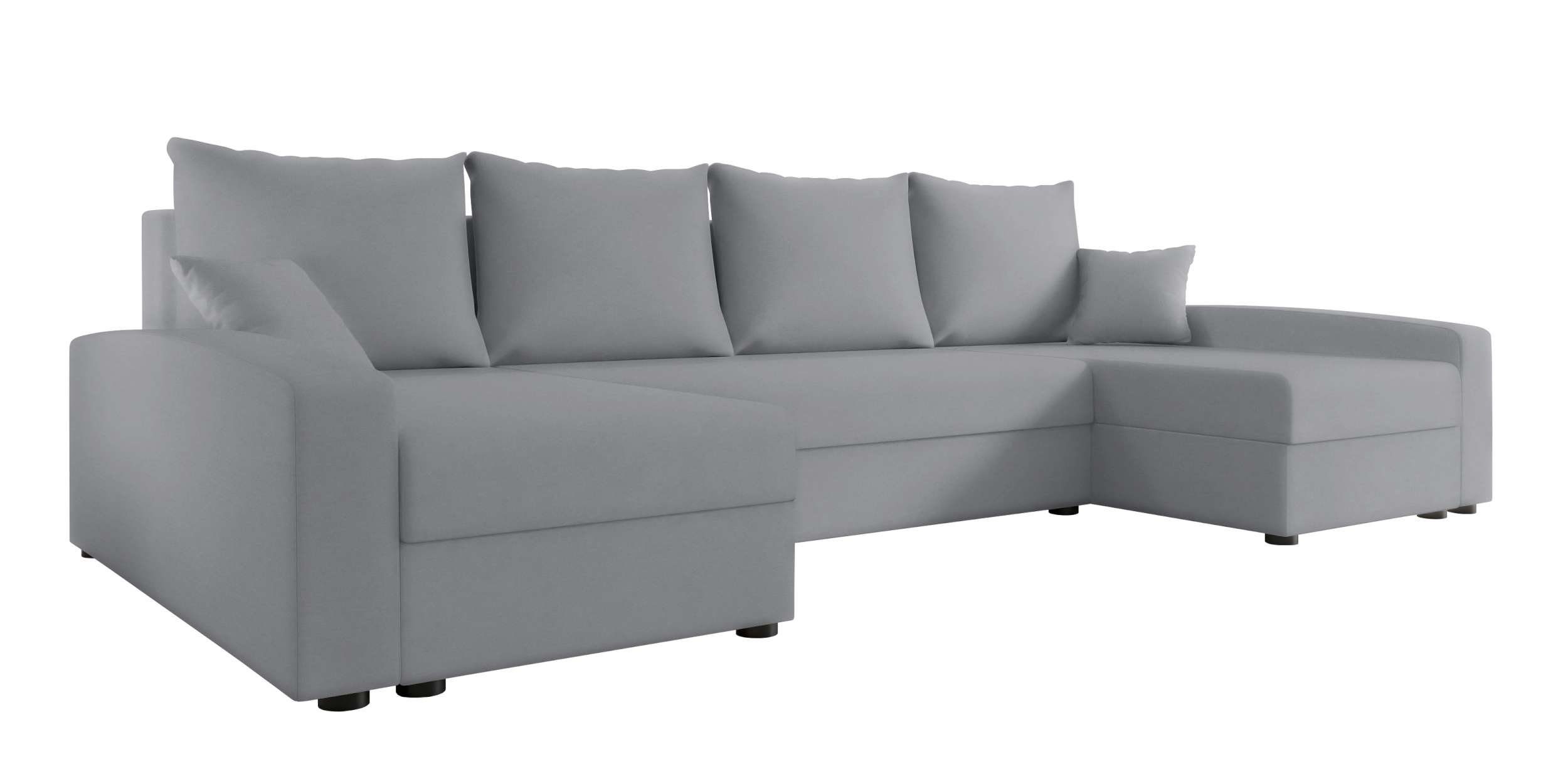 Stylefy mit Design Sofa, Bettfunktion, Wohnlandschaft Sitzkomfort, Addison, Modern mit Eckcouch, U-Form, Bettkasten,