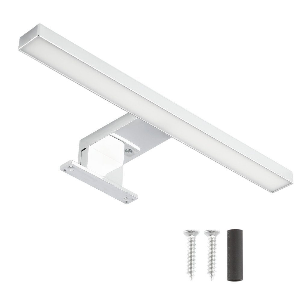 iscooter Spiegelleuchte LED Wandleuchte Spiegellampe, Badleuchte, LED fest  integriert, kaltweiß, 230V Aufbauleuchte + Klemmleuchte, Aluminium  Schminklicht Spiegellampe