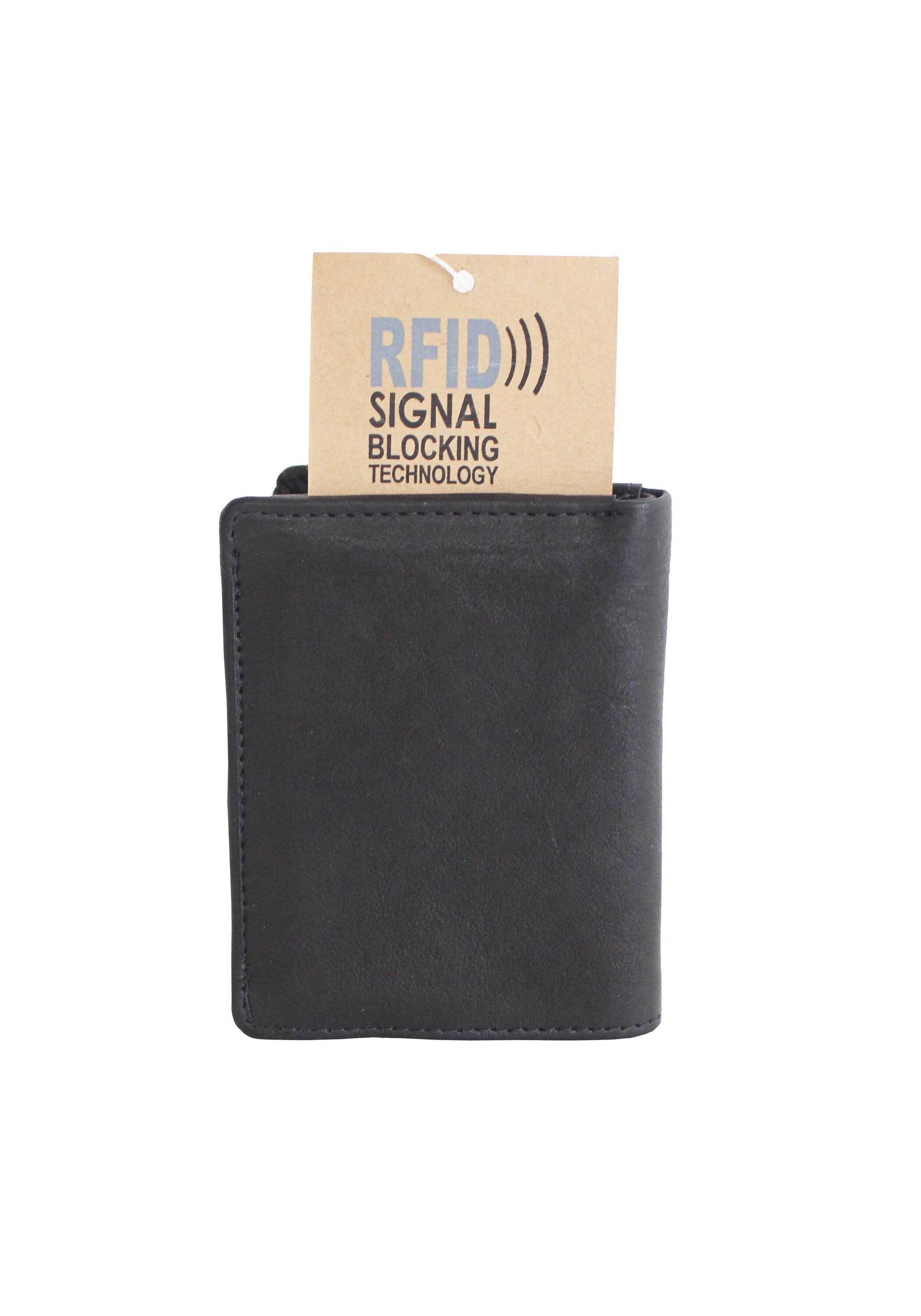 Margelisch black Mini Geldbörse Produktion 1, RFID Schutz mit fairer aus Barcelona und
