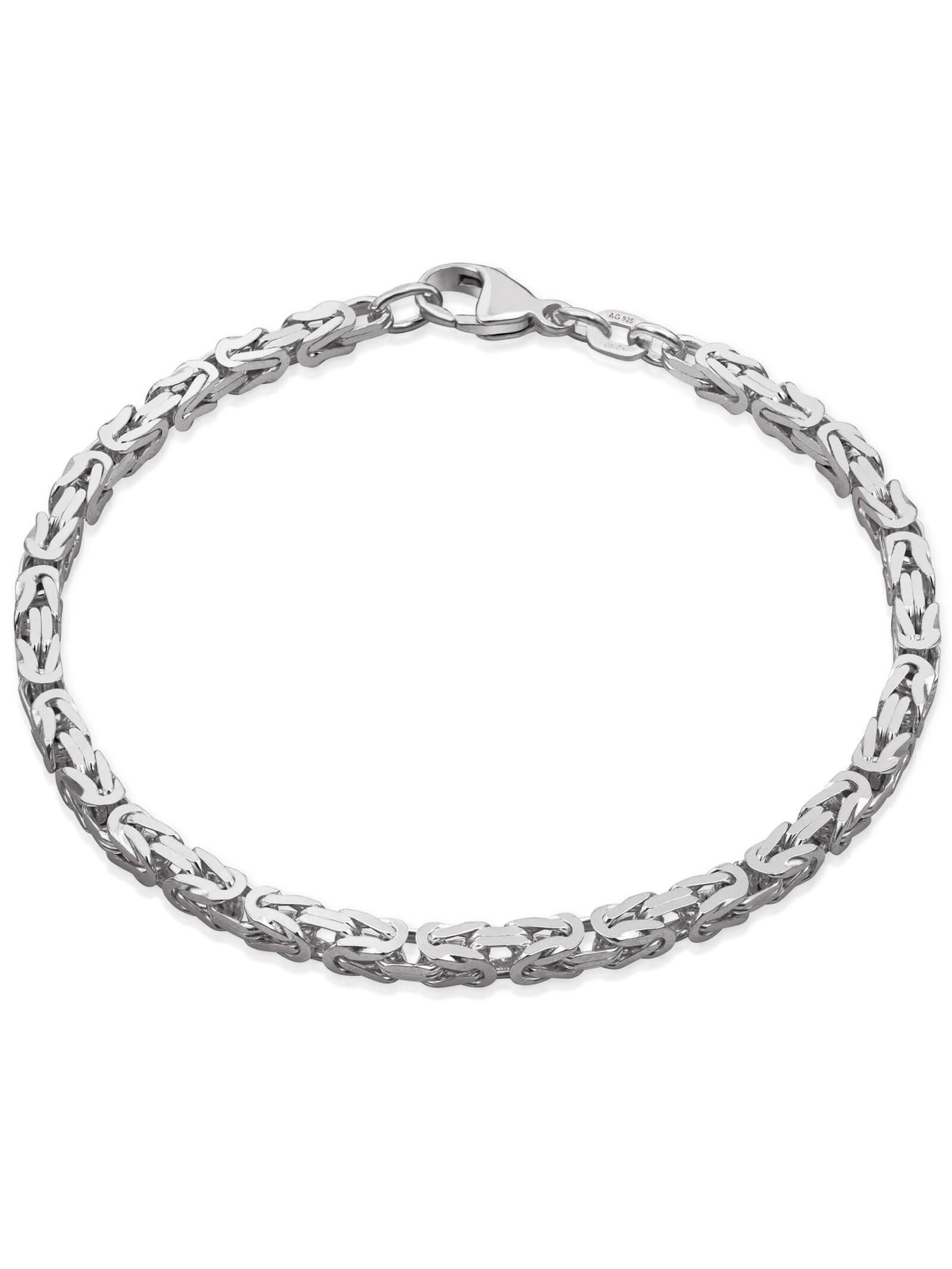 modabilé Armkette Armband Königskette 3,2mm 925 Sterling Silber, Herren Armkettchen 19cm robust, Made in Germany