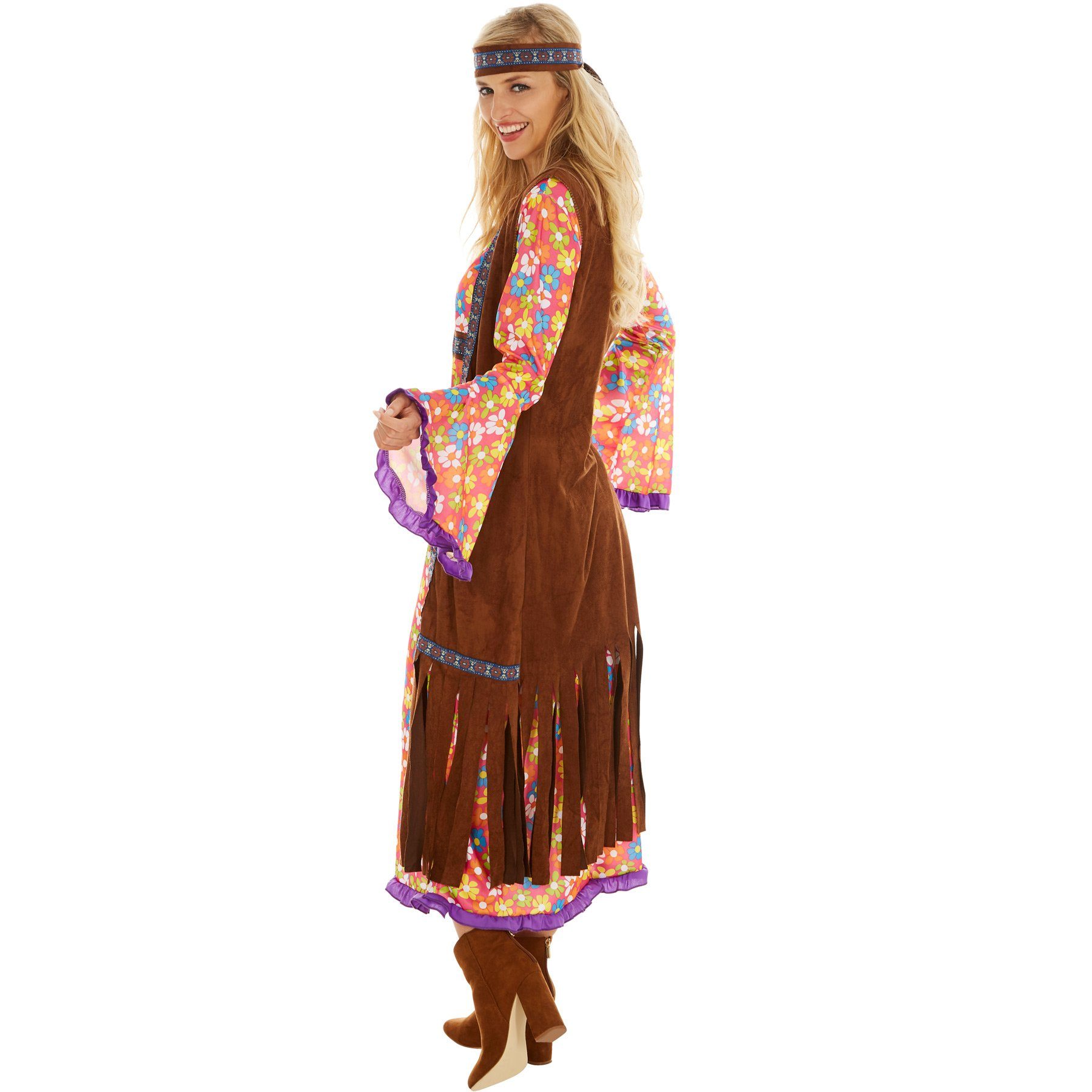 dressforfun Hippie-Kostüm Frauenkostüm Mrs. Peacemaker, Langes, schönes Kleid