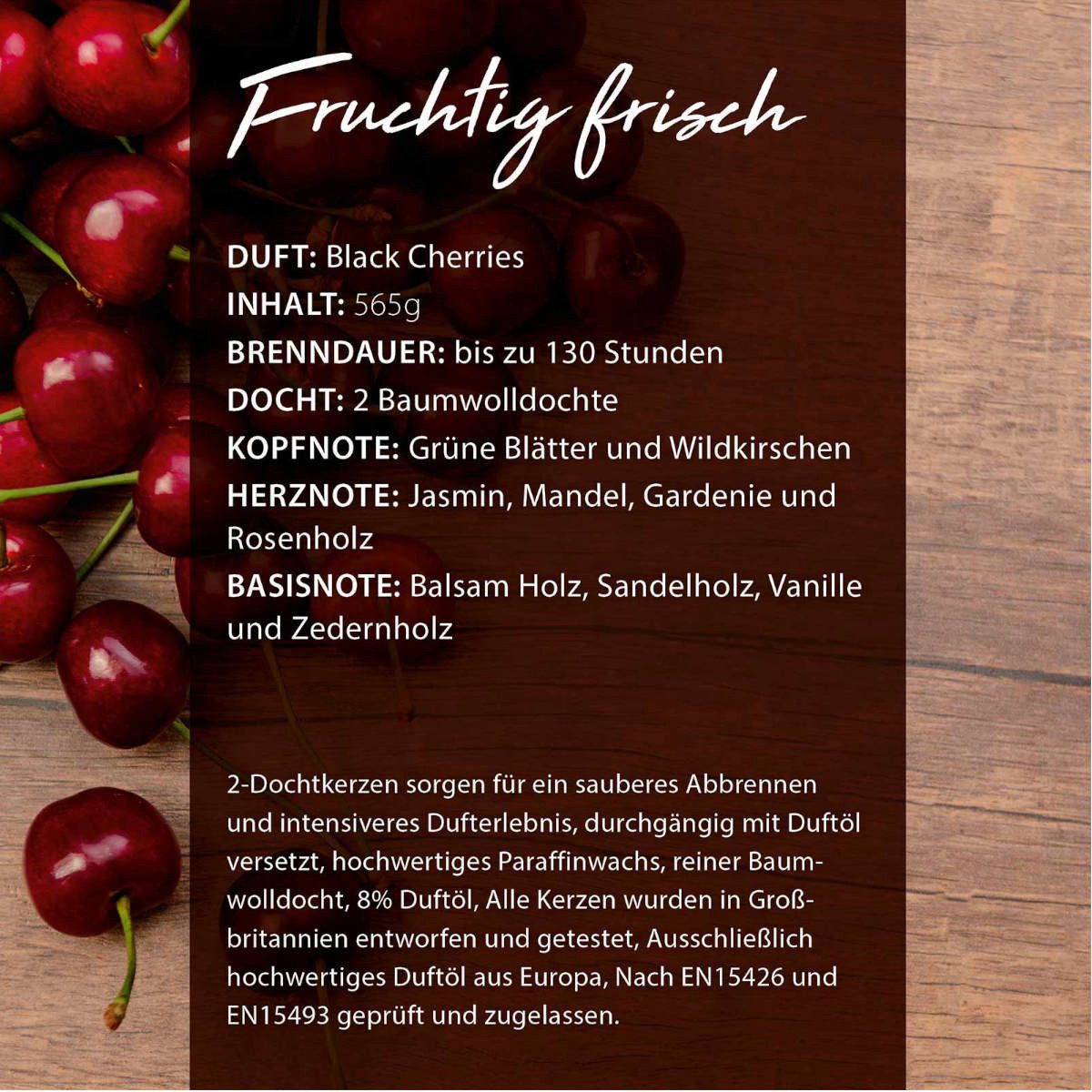 Woodbridge Duftkerze Black Cherries - 565g günstig online kaufen