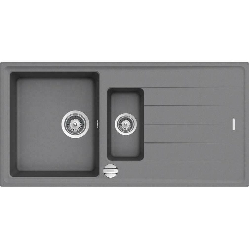 Victory Granitspüle Granitspüle Victory S1000.40 - gray, ab 60er Unterschrank, 100 x 50 cm