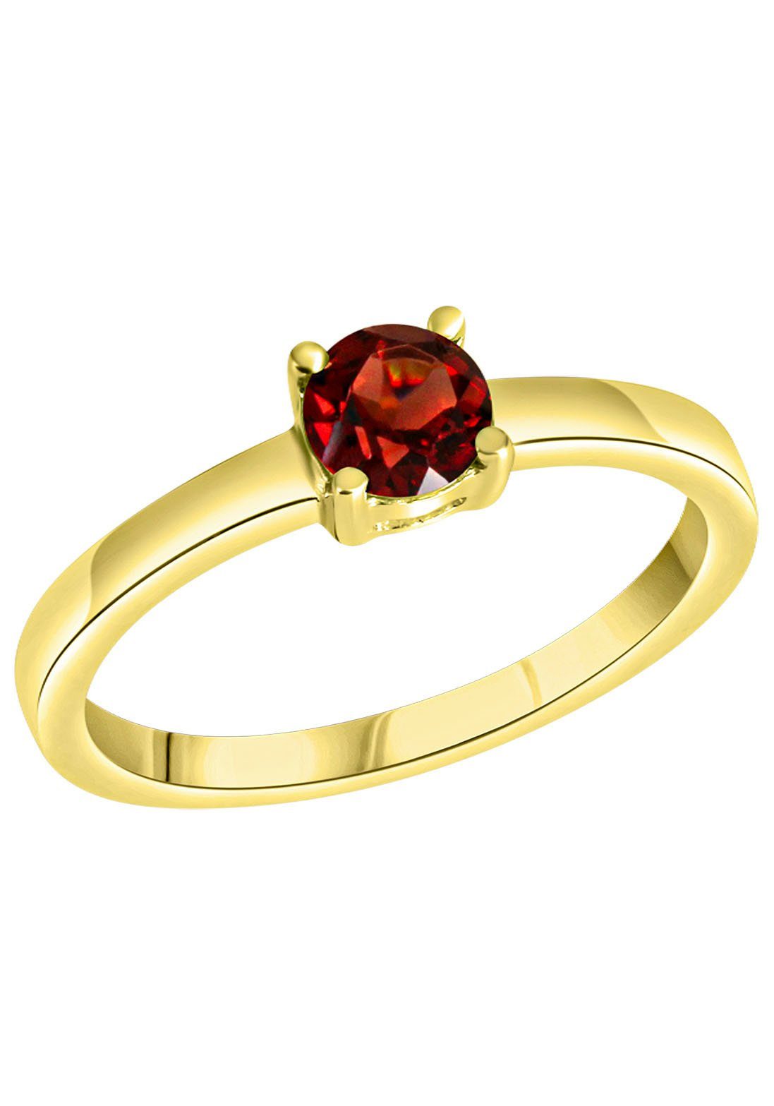 Firetti Fingerring Schmuck Geschenk Silber 925 Damenring Verlobungsring Solitär, mit Granat