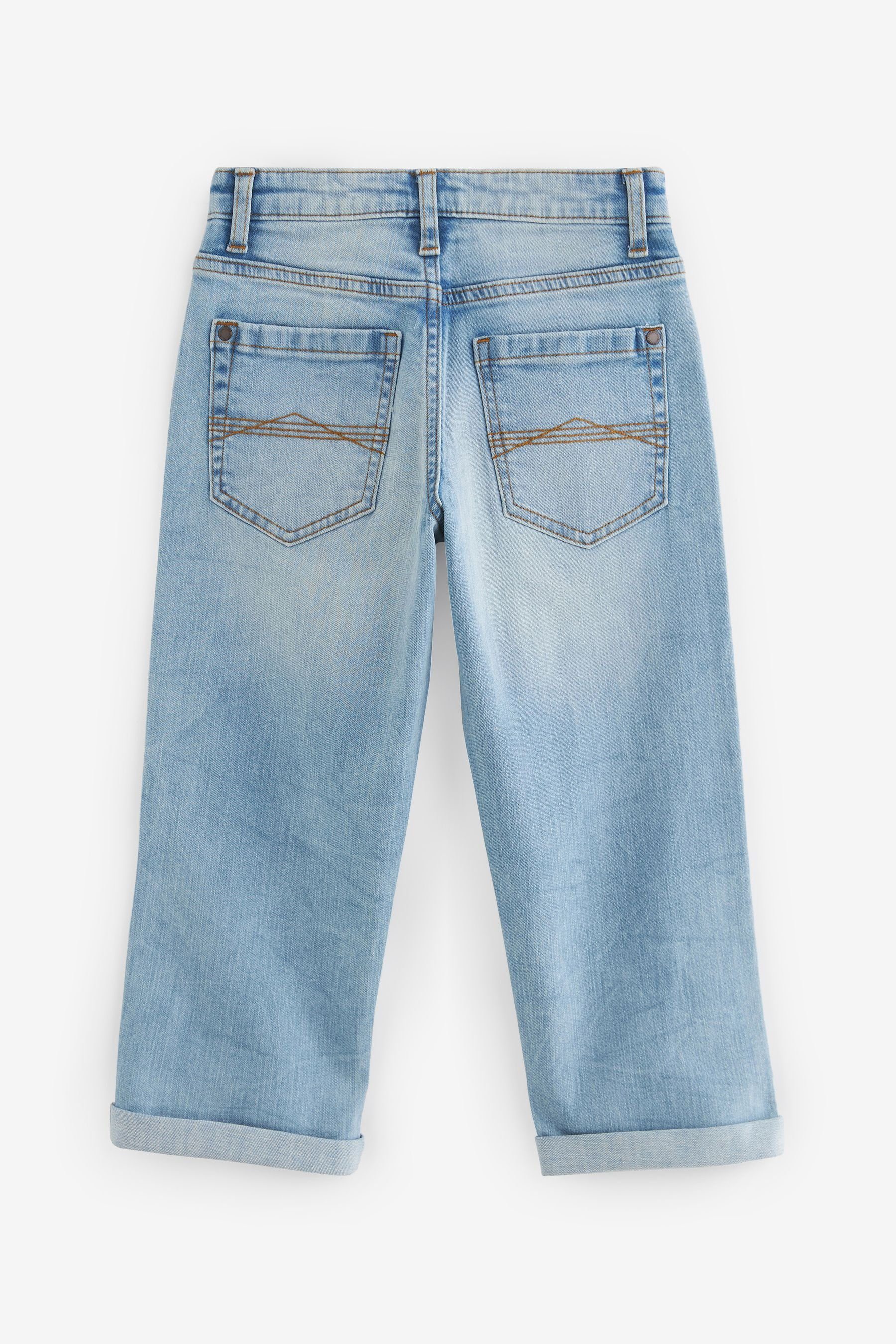 Weite Next Jeans (1-tlg) Bleach Denim Five-Pocket-Jeans