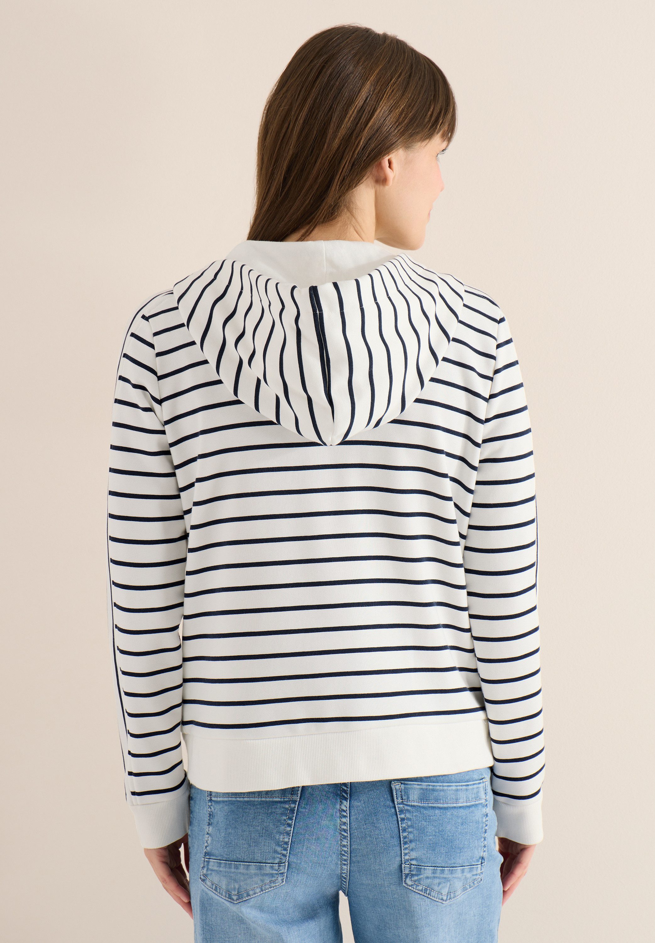 CECIL Sweatjacke aus softem Materialmix günstig online kaufen