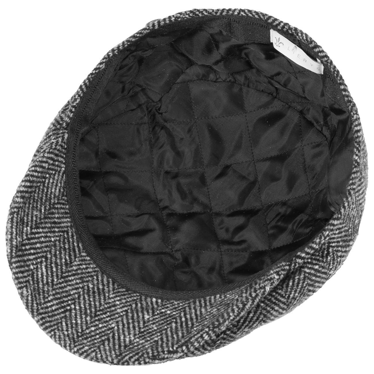 Lierys Flat Cap (1-St) Herringbone mit Schirm, Made in Italy