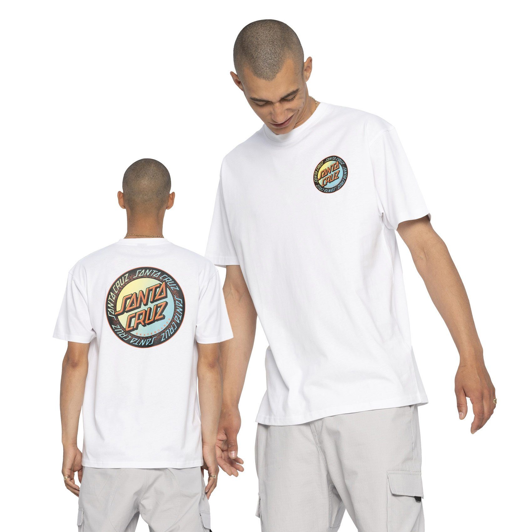 - wash Dot Santa acid Cruz white Loud Ringed T-Shirt