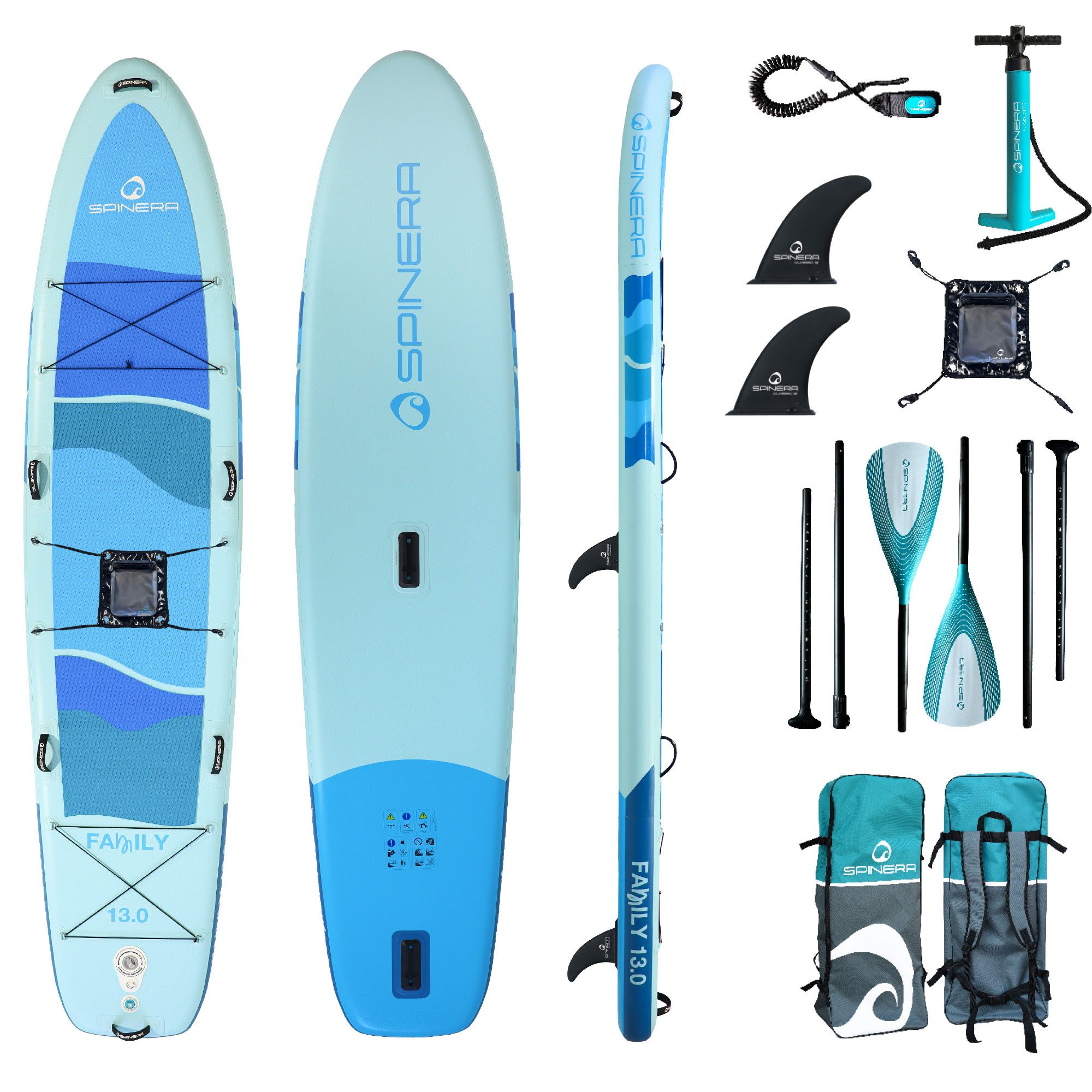Spinera SUP-Board SPINERA Family SUP 13.0 Stand Up Paddle Mehrpersonen iSUP Familien
