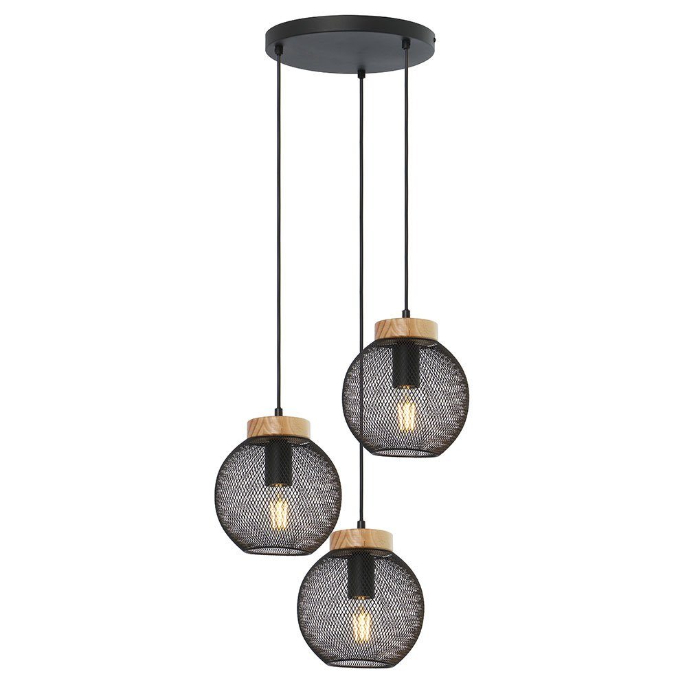 hängend Vintage Hängeleuchte schwarz inklusive, Metall Leuchtmittel Pendelleuchte, Deckenlampe Globo Pendelleuchte nicht