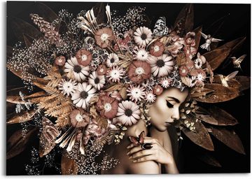 Reinders! Deco-Panel Blumenreichtum Frau - Schmetterling - Strauß - Romantik, Blumen (1 St)