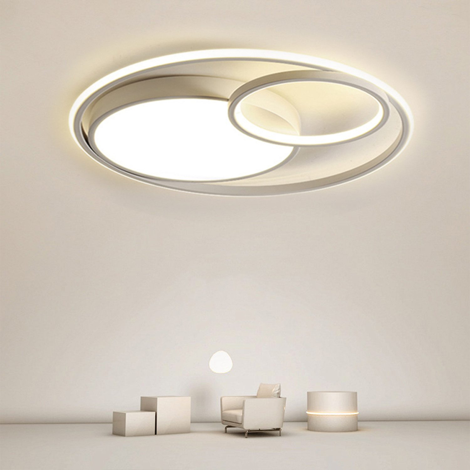 OYLCDI Deckenleuchten LED Deckenlampe Ø40cm,Dimmbar mit Fernbedienung für W günstig online kaufen