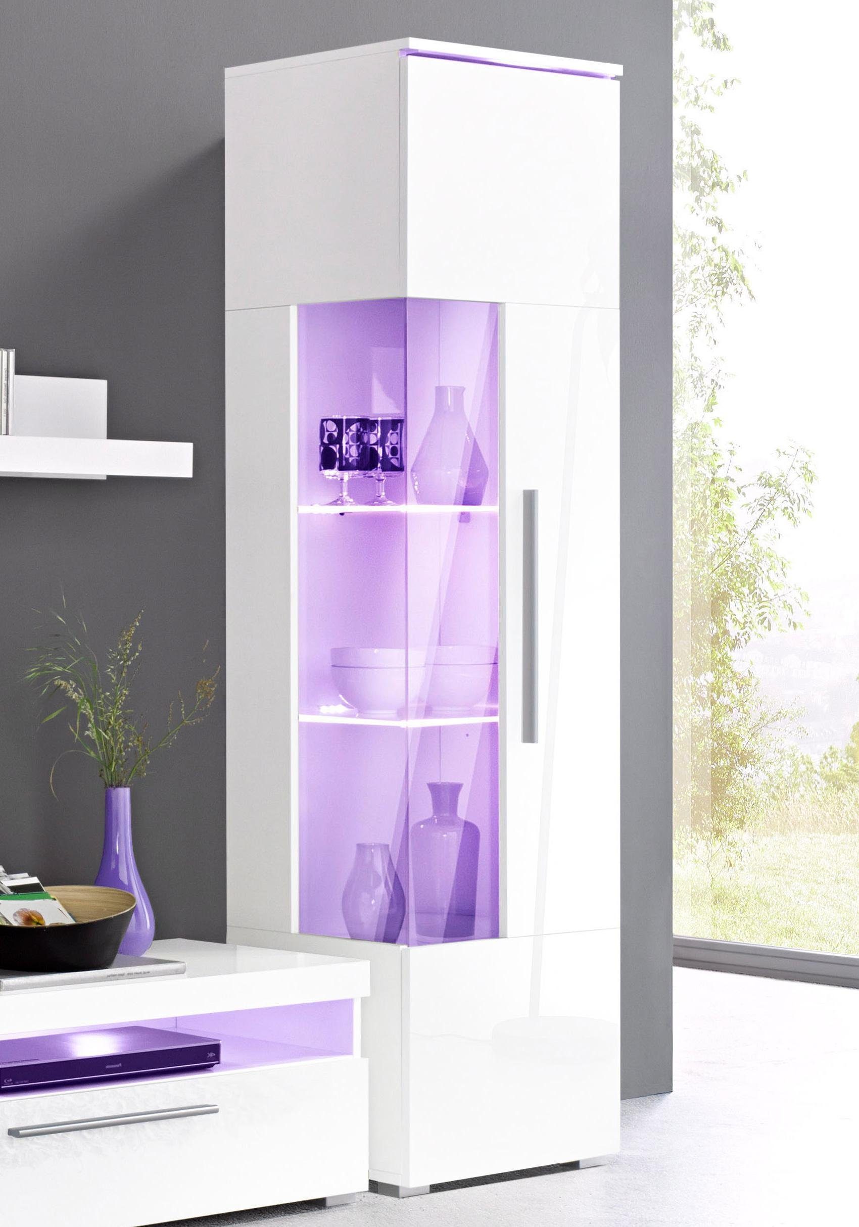 OTTO home Vitrine India,Höhe 160cm stilvolle Glasvitrine mit verstellbare Glasböden Standvitrine 1Trg, viel Stauraum ohne Beleuchtung