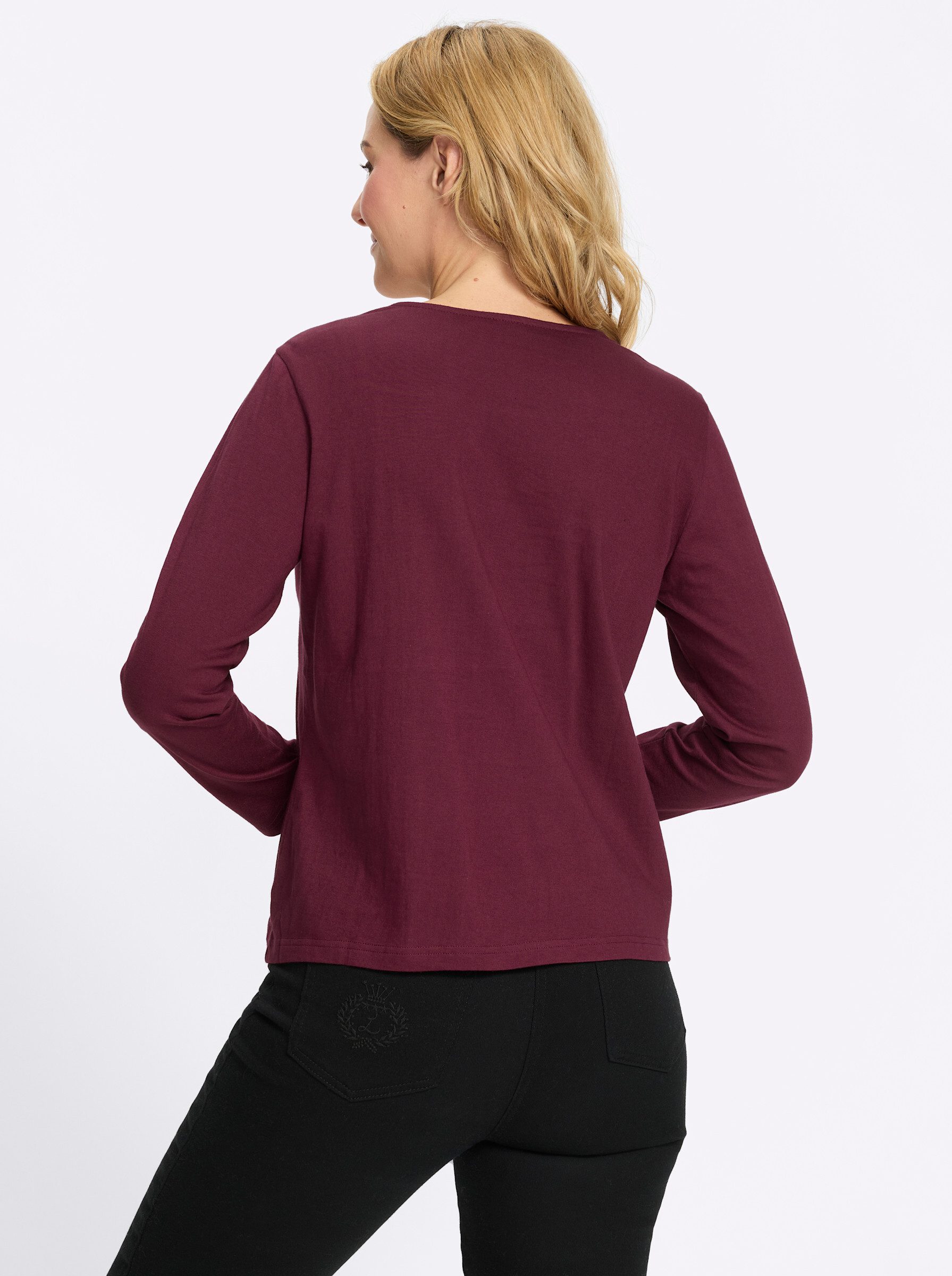Sieh an! T-Shirt 2-in-1-Shirt Langarm