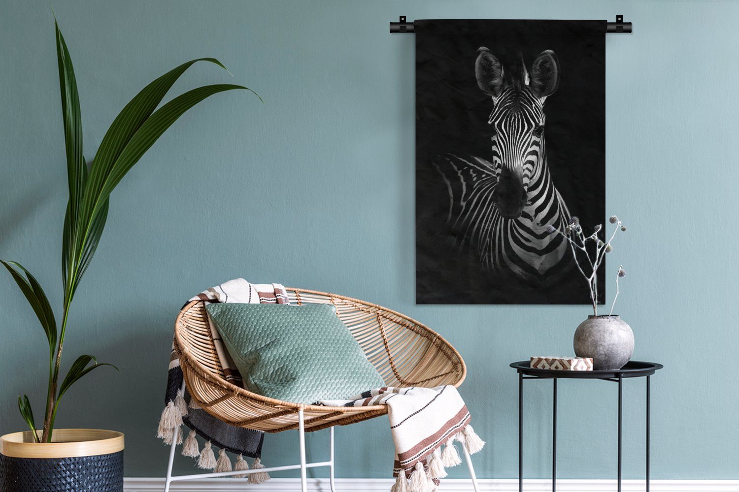 MuchoWow Wanddekoobjekt Zebra - Schlafzimmer, - Schwarz, Tiere für - Kleid, Kinderzimmer Wandbehang, Wanddeko Safari Wohnzimmer