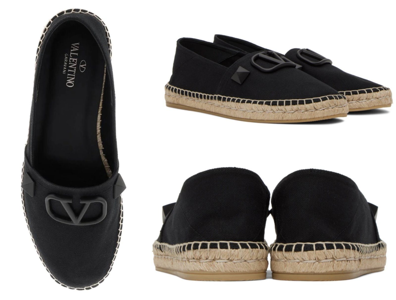 VALENTINO GARAVANI VALENTINO GARAVANI Espadrilles Stud Sign Canvas V-logo Sneakers Shoes Sneaker