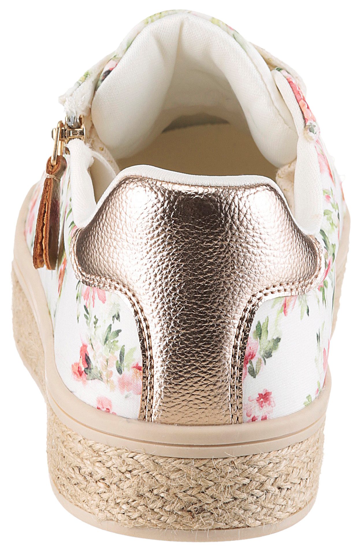 Aniston SHOES Plateausneaker Sneaker, Schnürschuh mit bunten Metallic-Besatz