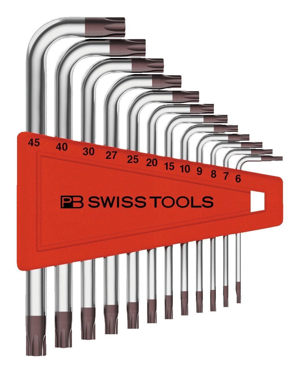 PB Swisstools Schraubendreher, (12 St), Winkelschraubendreher-Satz im Kunststoffhalter 12-teilig T6-T45