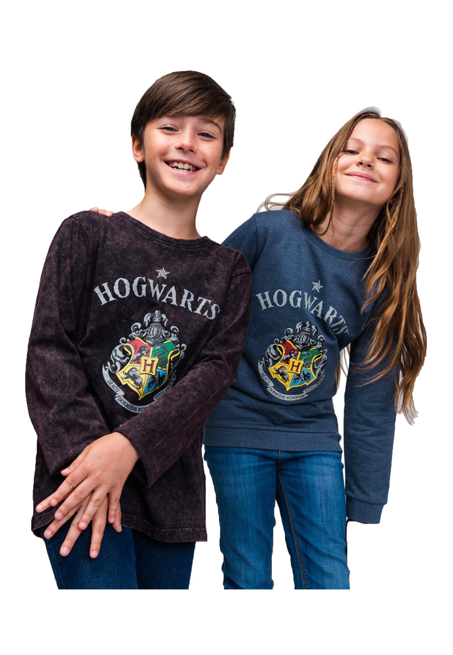 Harry Potter Langarmshirt Hogwarts Kinder Langarm Longsleeve Jungen T-Shirt