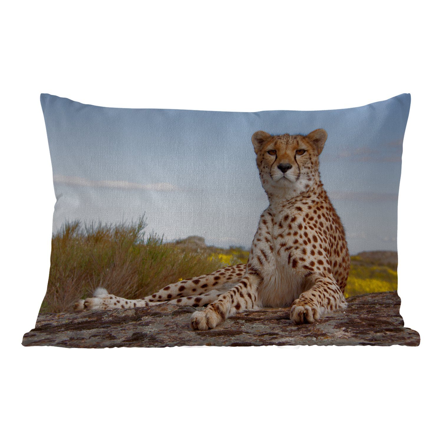 MuchoWow Dekokissen Leopard - Tiere - Natur, Outdoor-Dekorationskissen, Polyester, Dekokissenbezug, Kissenhülle