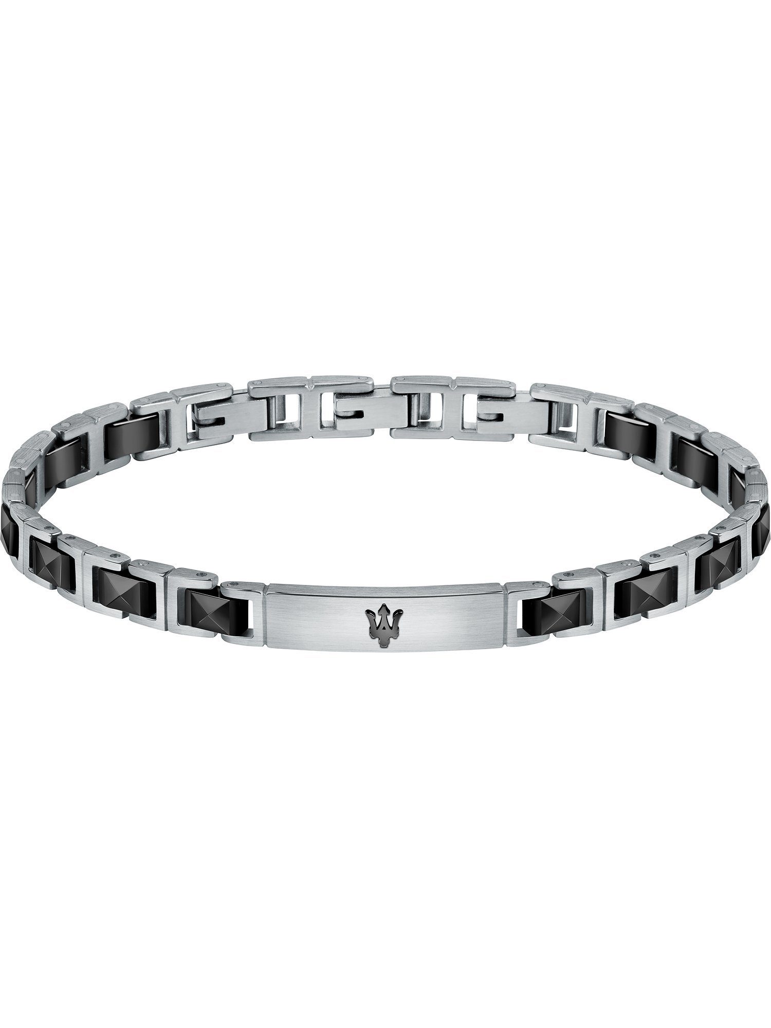 MASERATI Edelstahlarmband Maserati Herren-Armband Edelstahl, Keramik
